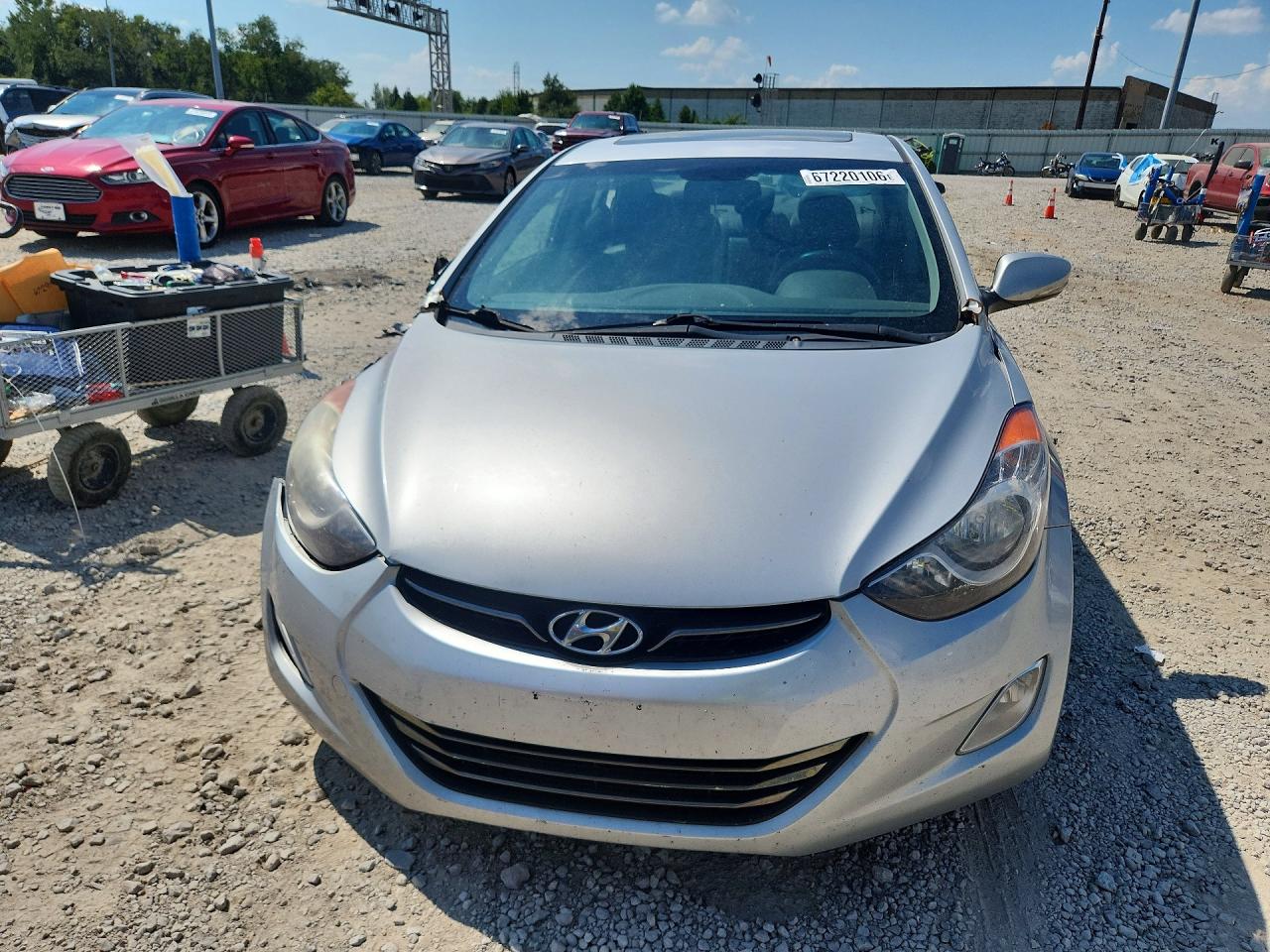 2013 Hyundai Elantra Limited Gray vin: KMHDH4AE6DU580151