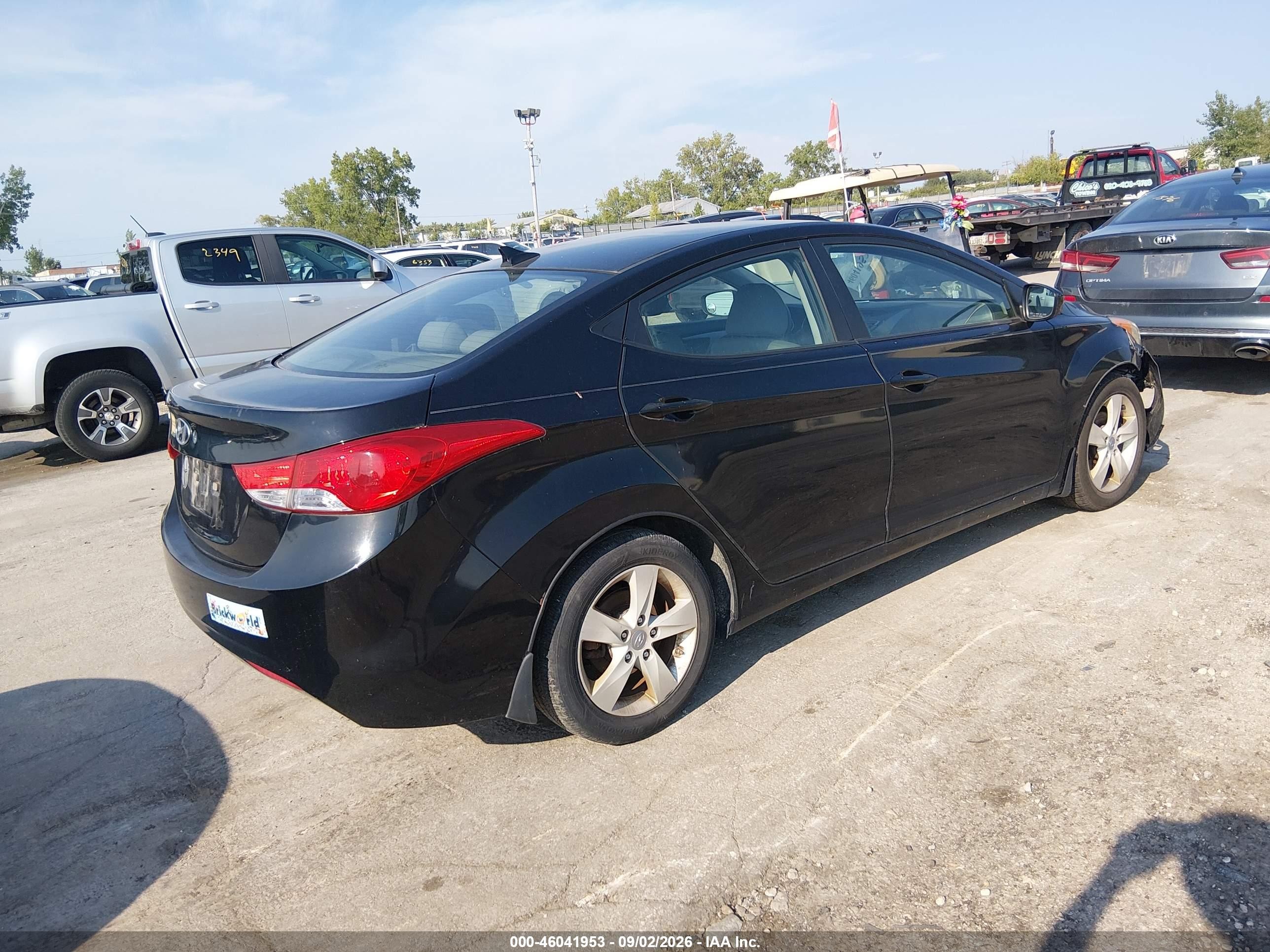 2013 Hyundai Elantra Gls Black vin: KMHDH4AE6DU598813