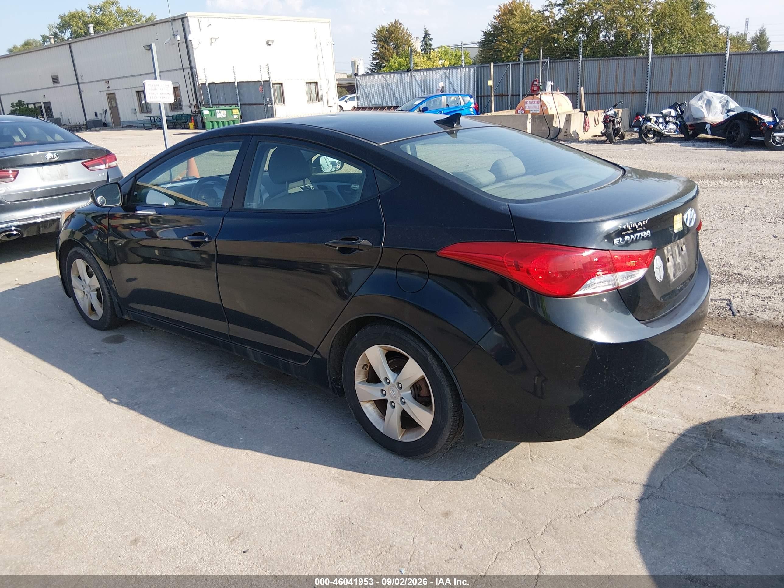 2013 Hyundai Elantra Gls Black vin: KMHDH4AE6DU598813
