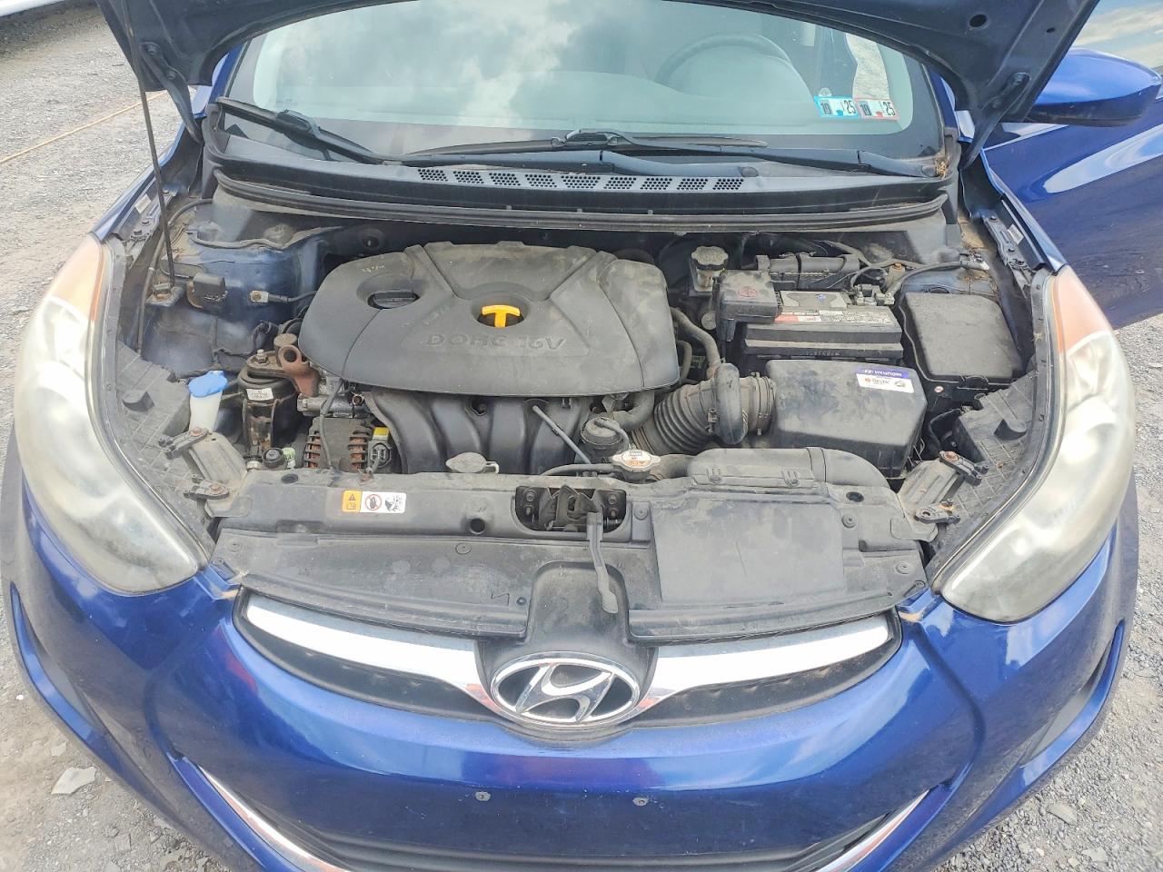 2013 Hyundai Elantra Gls Blue vin: KMHDH4AE6DU601452