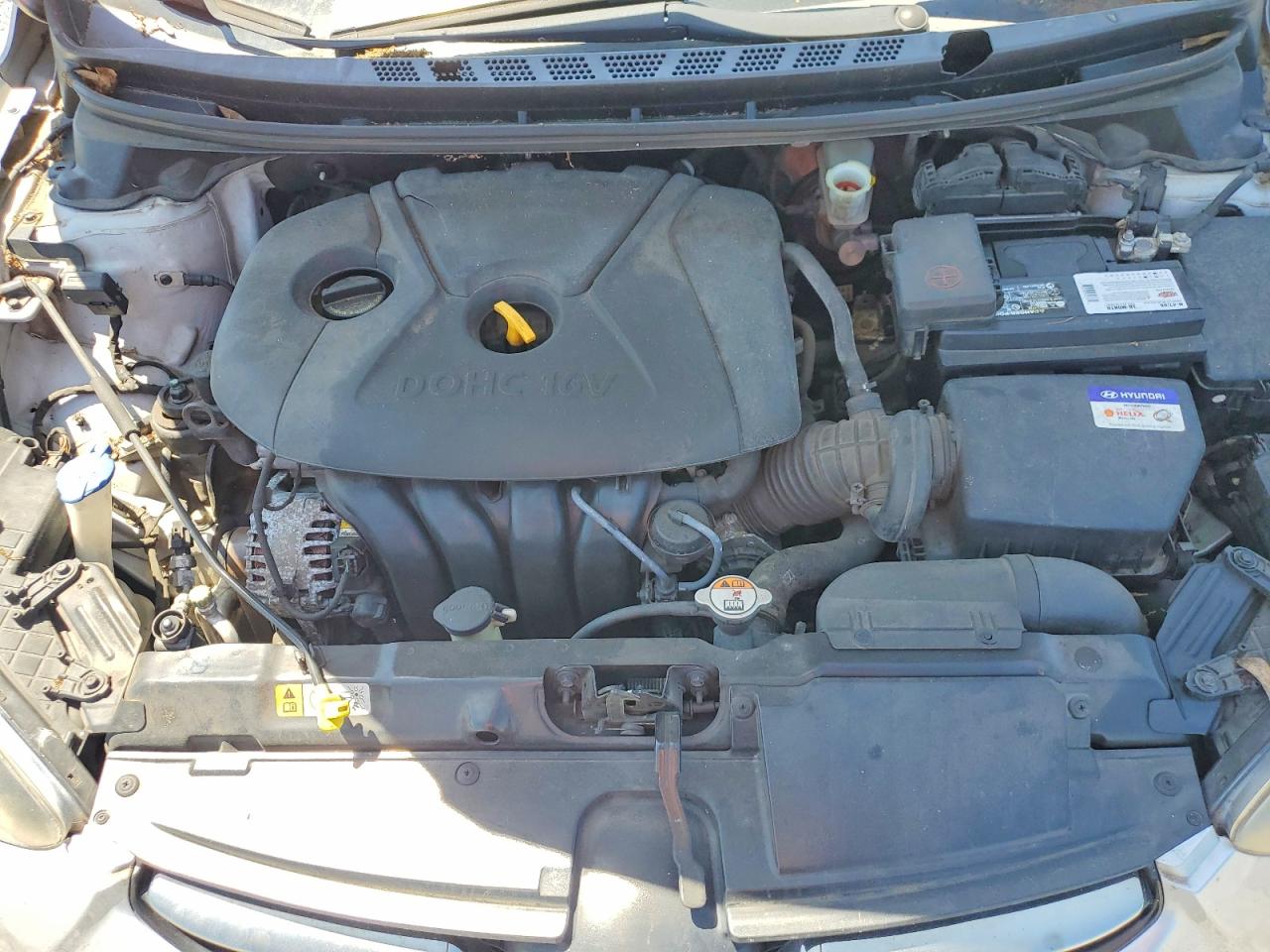2013 Hyundai Elantra Limited Silver vin: KMHDH4AE6DU604111