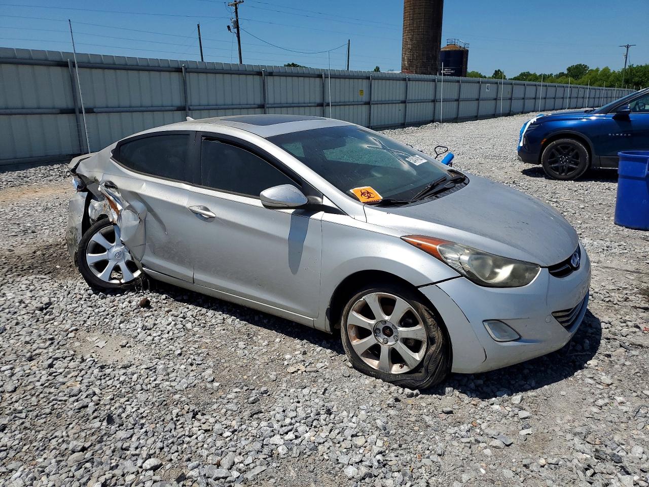 2013 Hyundai Elantra Limited Silver vin: KMHDH4AE6DU604111