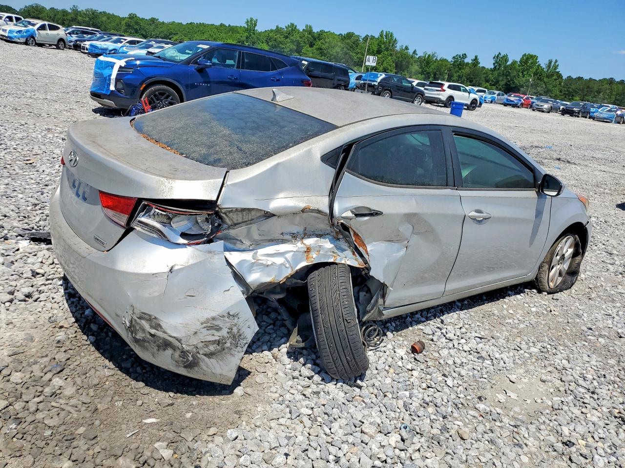 2013 Hyundai Elantra Limited Silver vin: KMHDH4AE6DU604111