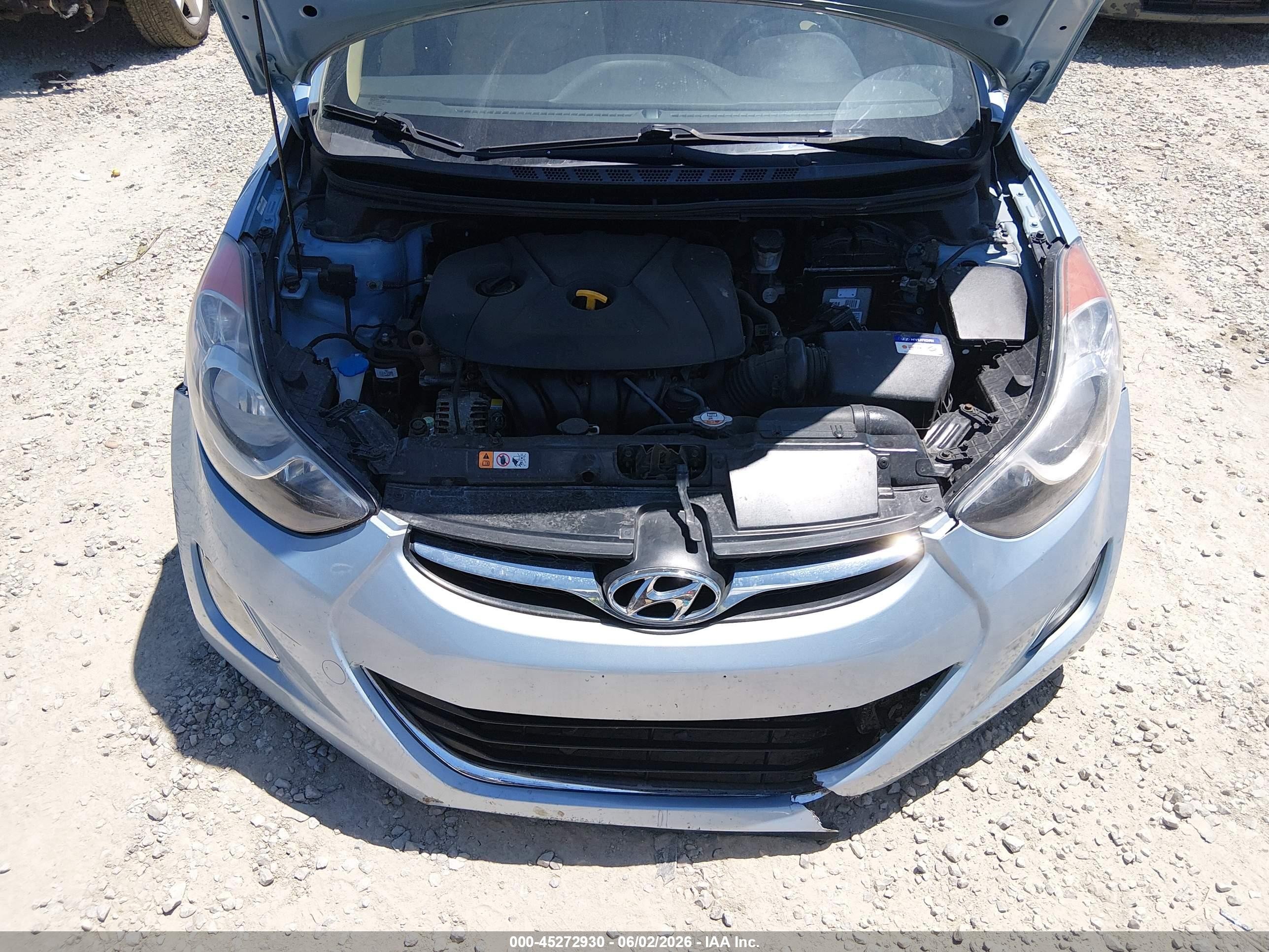 2013 Hyundai Elantra Gls Light Blue vin: KMHDH4AE6DU610636