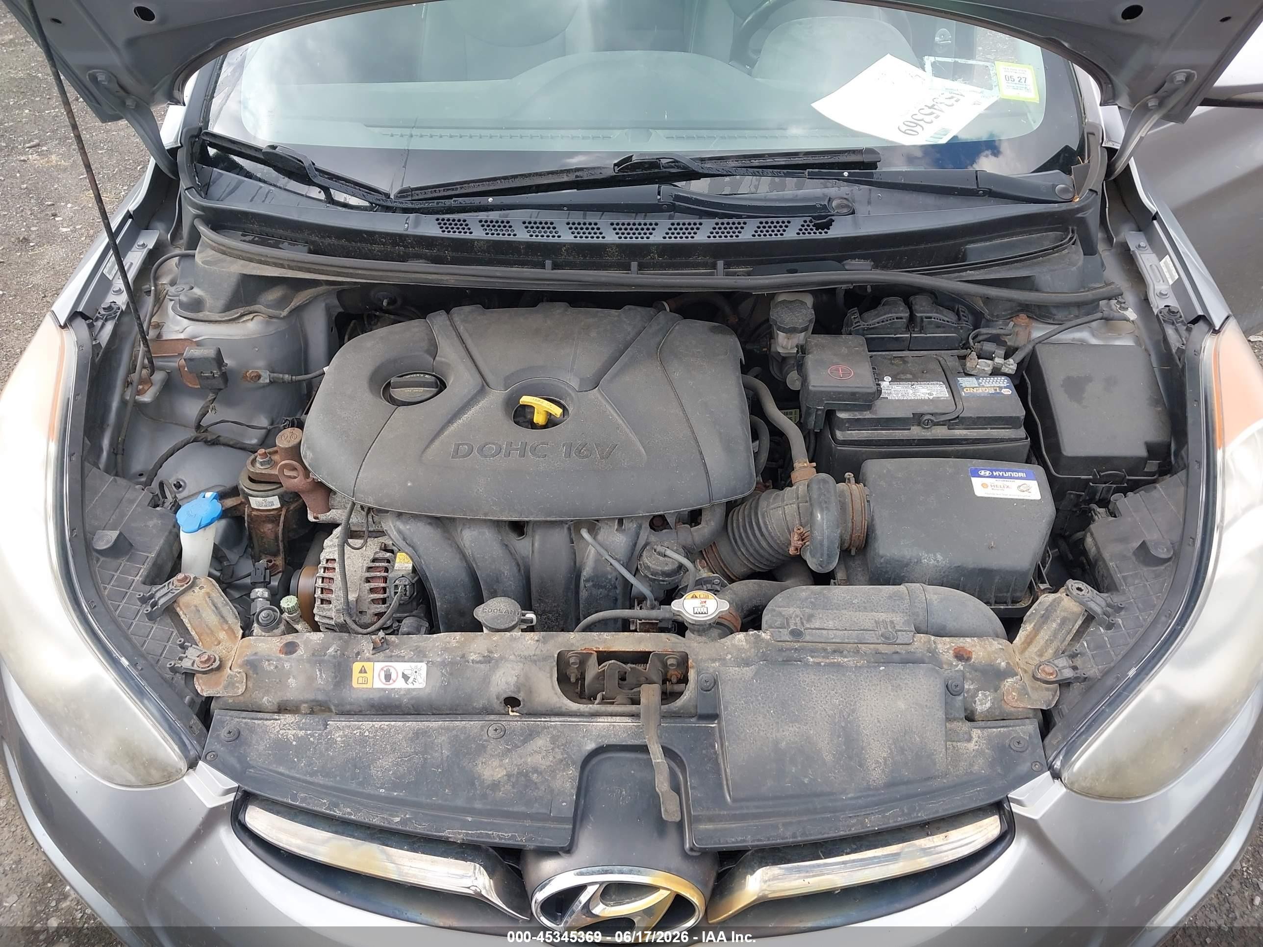 2013 Hyundai Elantra Limited Silver vin: KMHDH4AE6DU620227