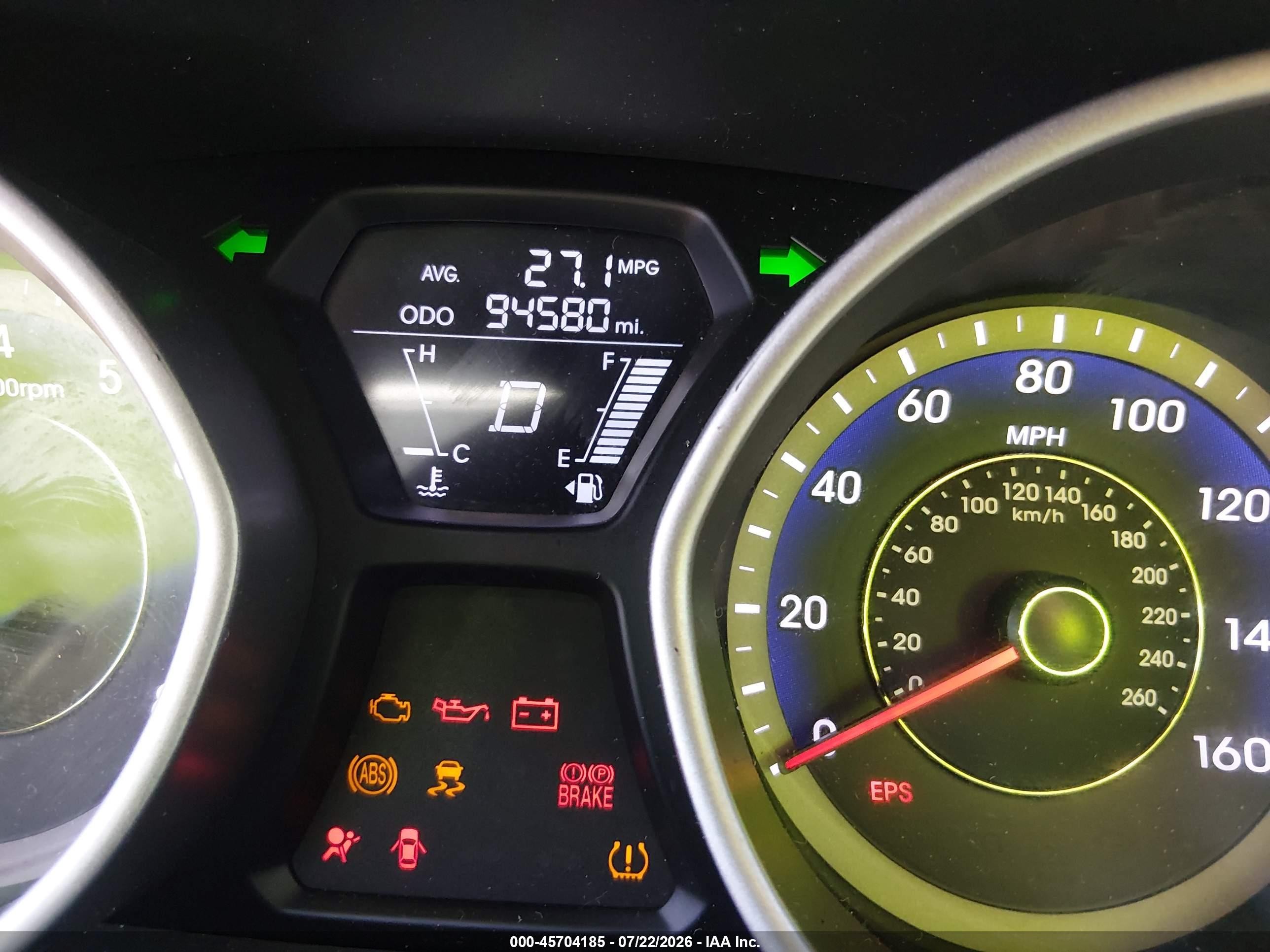 2013 Hyundai Elantra Gls Gray vin: KMHDH4AE6DU664065