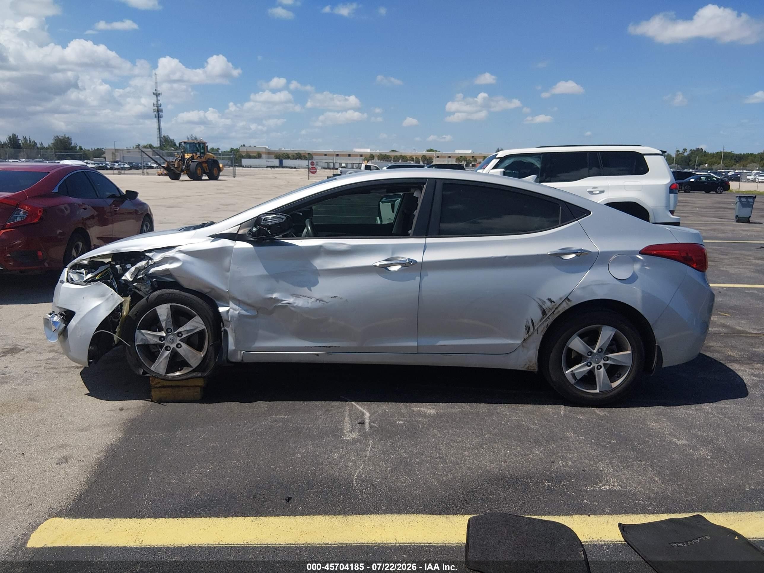 2013 Hyundai Elantra Gls Gray vin: KMHDH4AE6DU664065
