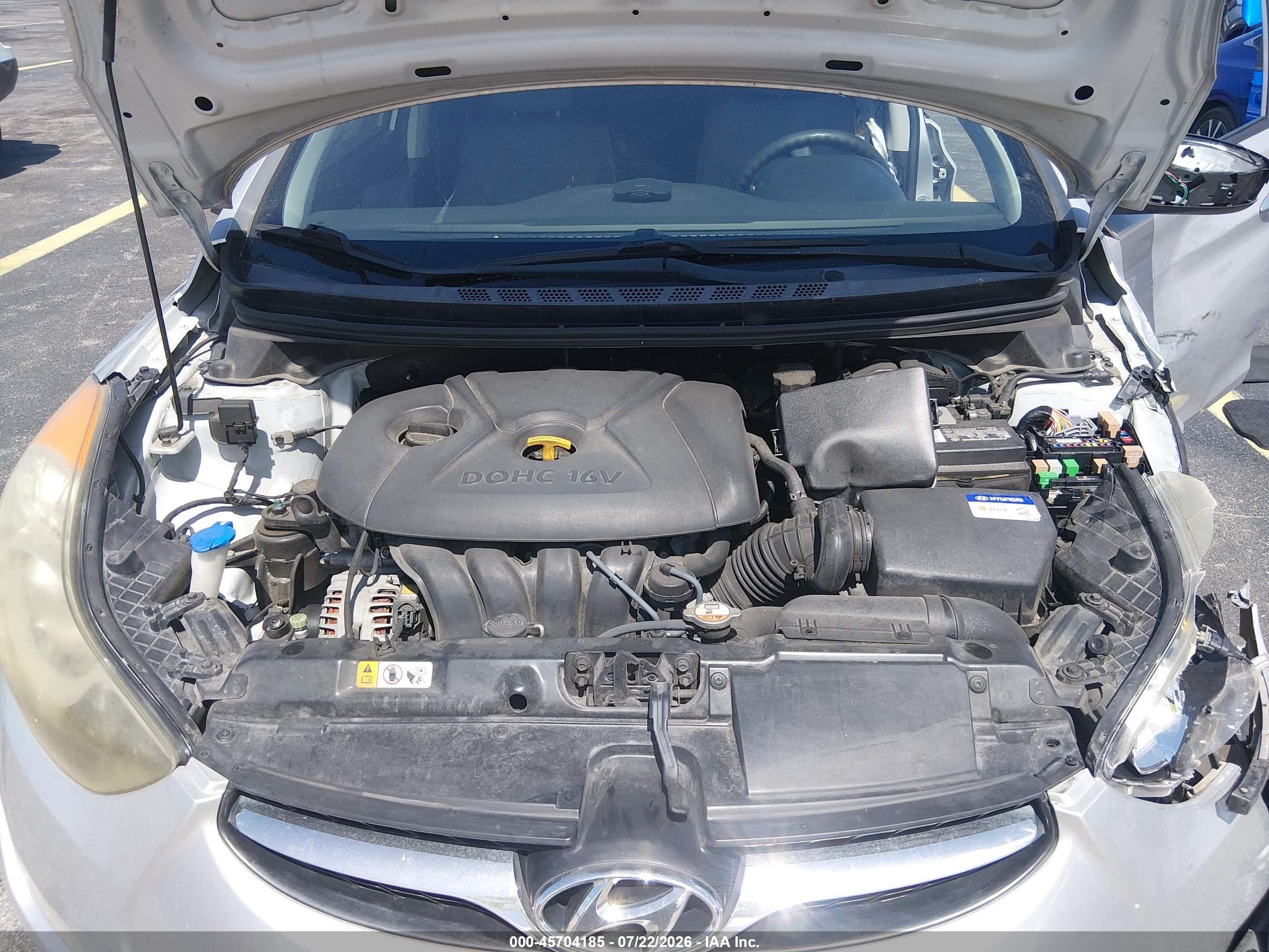 2013 Hyundai Elantra Gls Gray vin: KMHDH4AE6DU664065