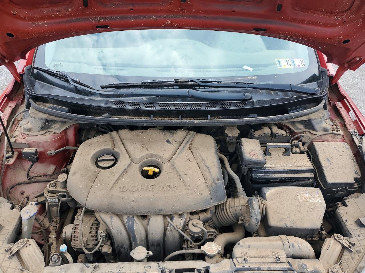 2013 Hyundai Elantra Limited Maroon vin: KMHDH4AE6DU696594