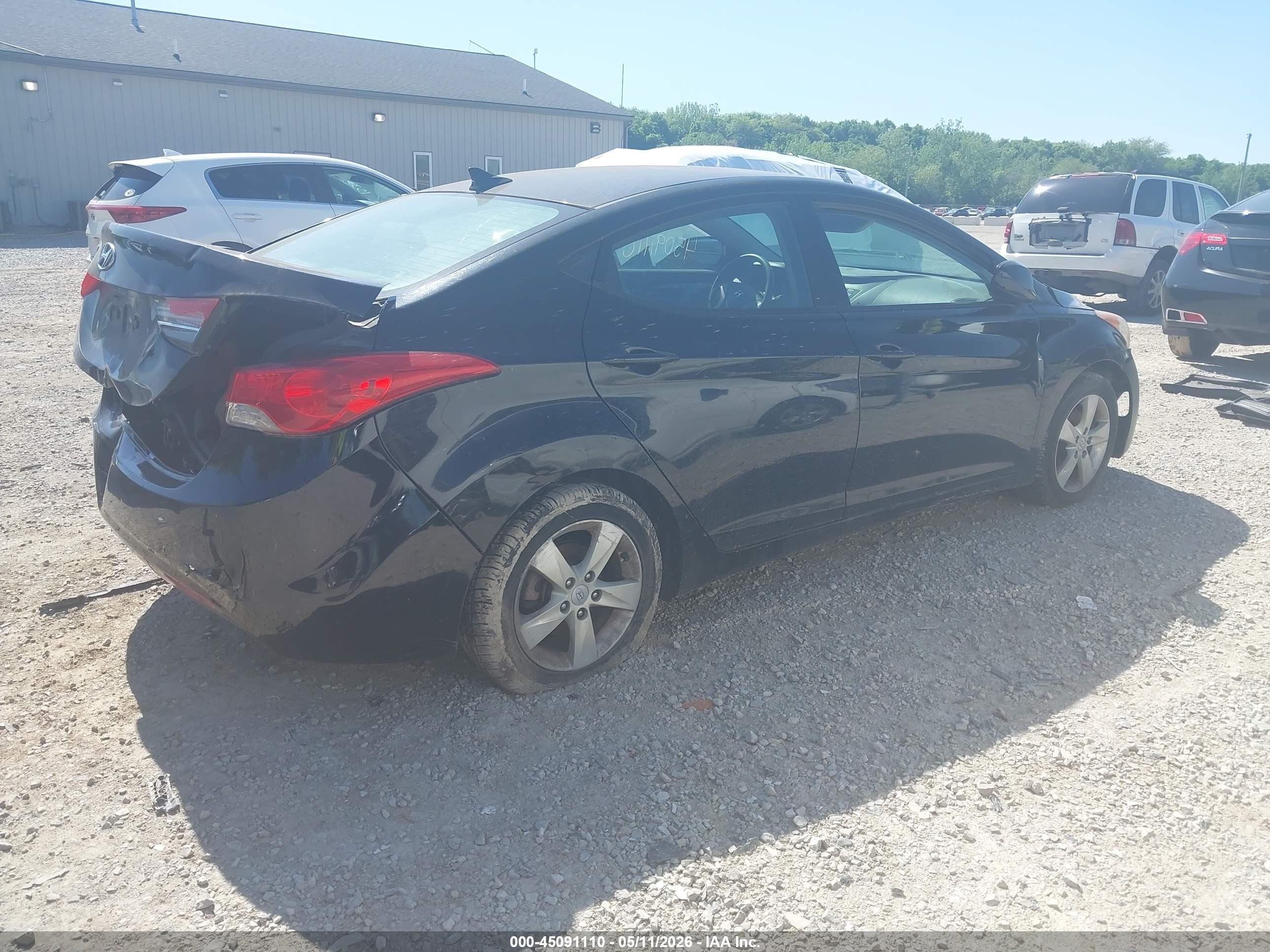 2013 Hyundai Elantra Gls Black vin: KMHDH4AE6DU717959