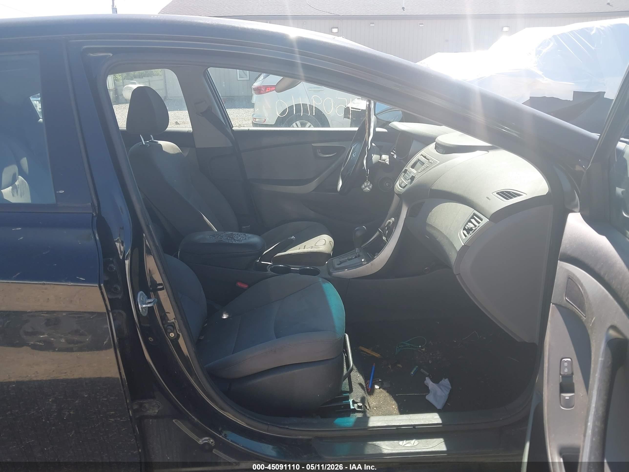 2013 Hyundai Elantra Gls Black vin: KMHDH4AE6DU717959