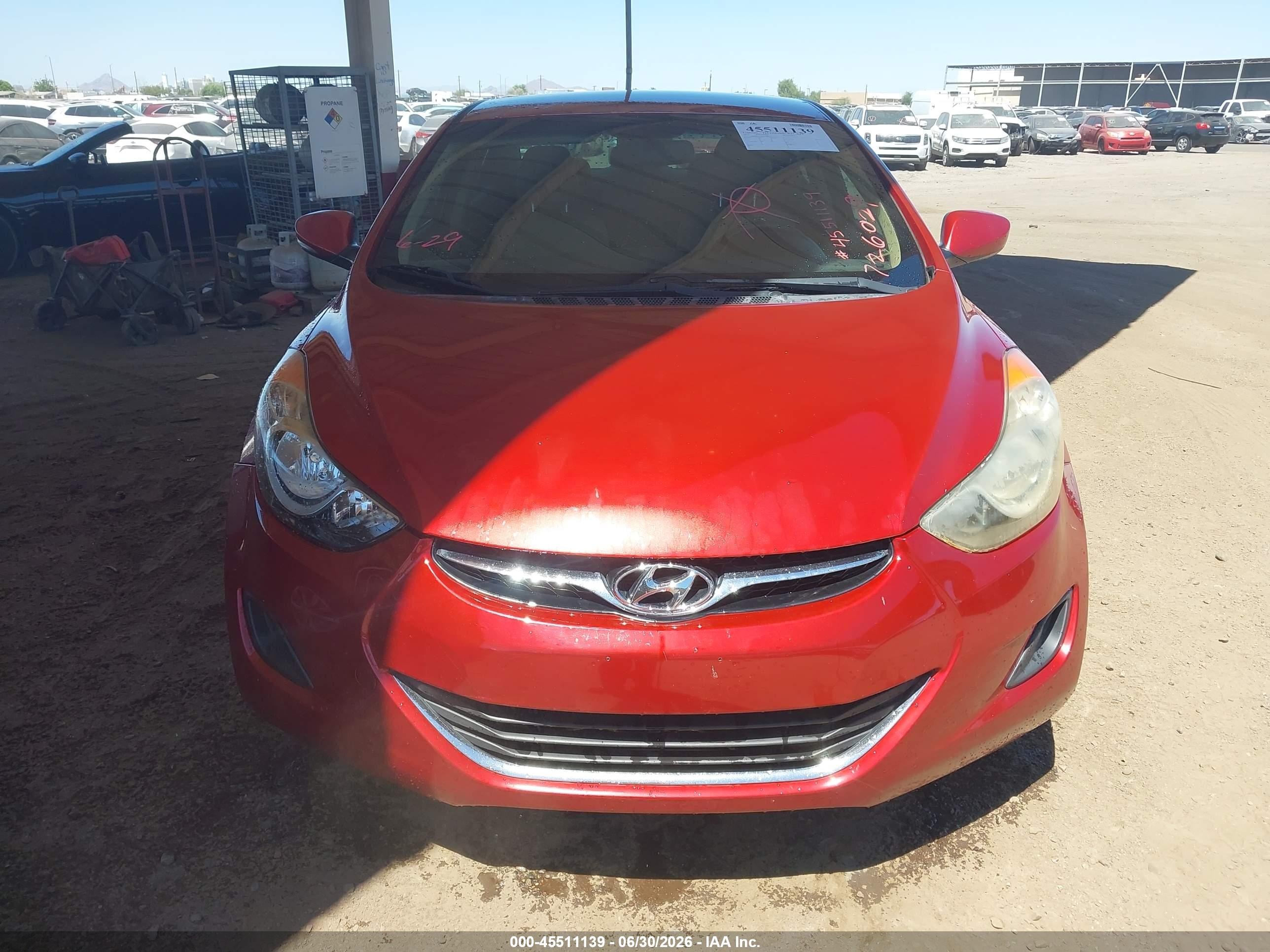 2013 Hyundai Elantra Gls (ulsan Plant) Burgundy vin: KMHDH4AE6DU726029
