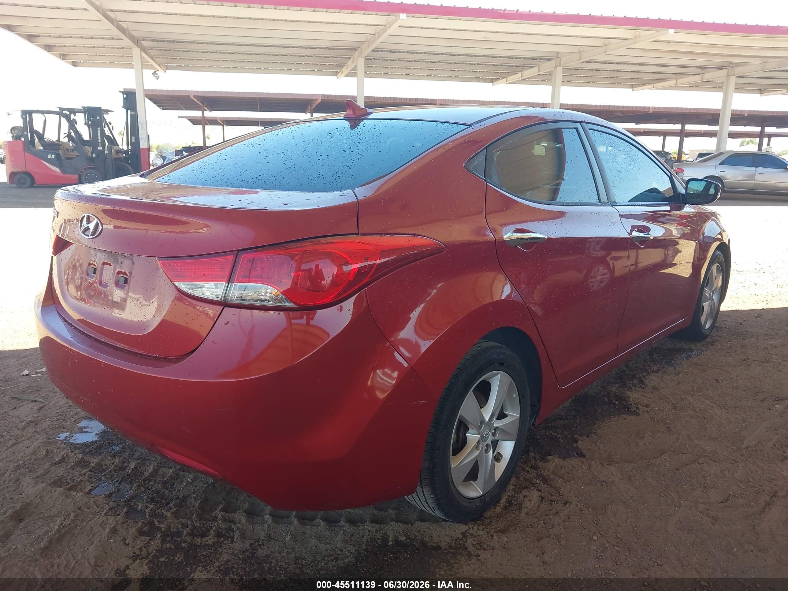 2013 Hyundai Elantra Gls (ulsan Plant) Burgundy vin: KMHDH4AE6DU726029