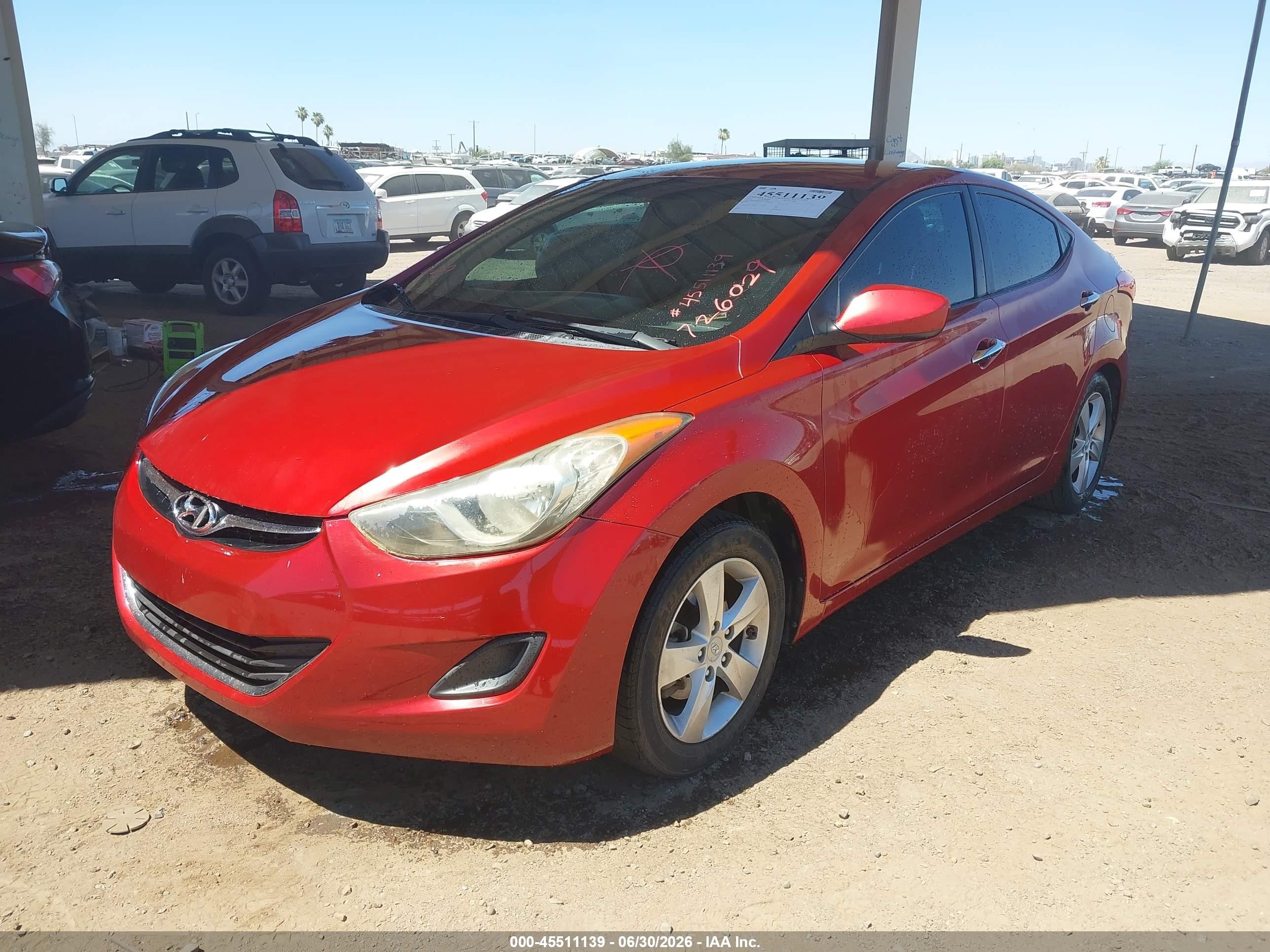 2013 Hyundai Elantra Gls (ulsan Plant) Burgundy vin: KMHDH4AE6DU726029