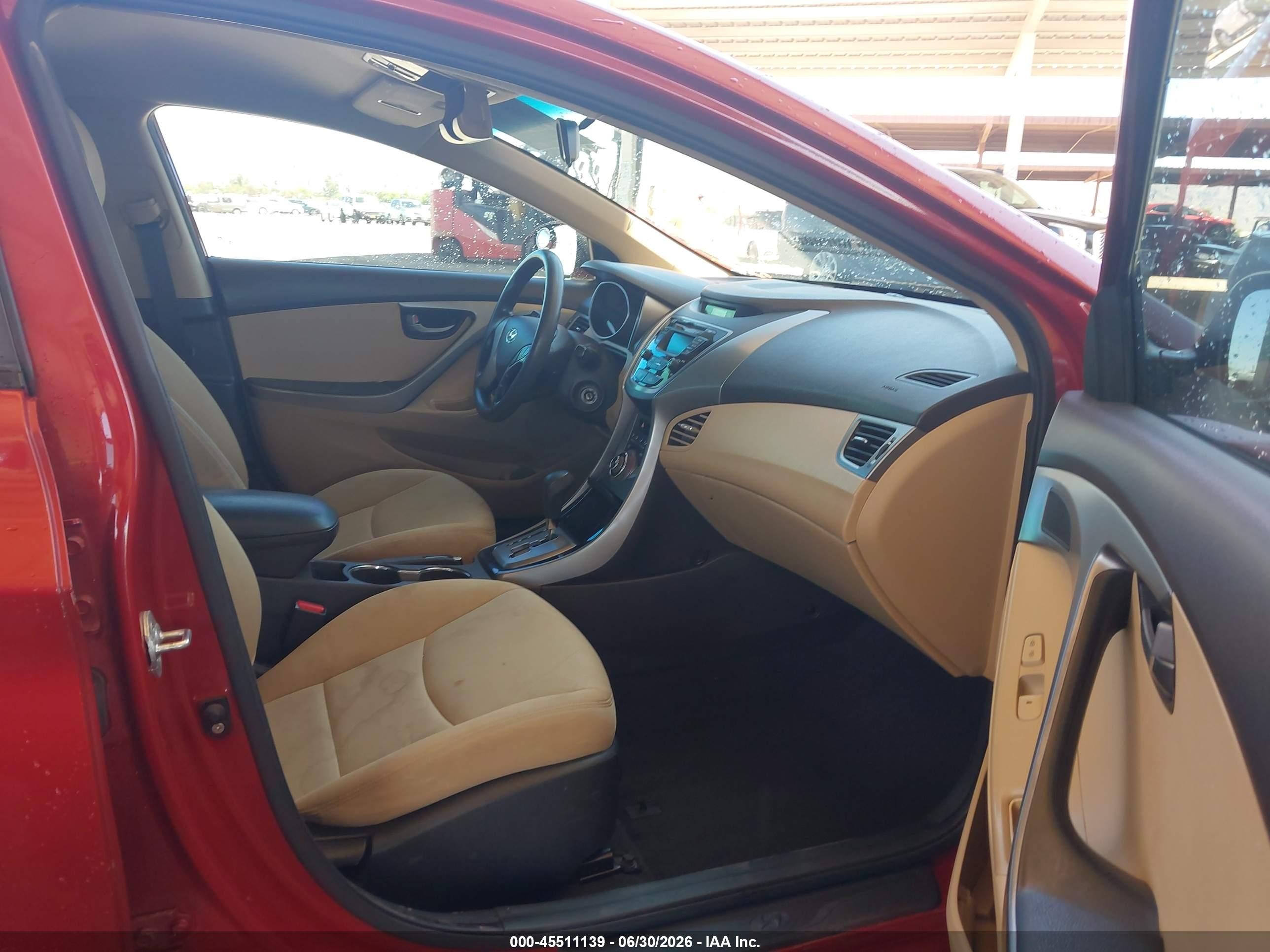 2013 Hyundai Elantra Gls (ulsan Plant) Burgundy vin: KMHDH4AE6DU726029