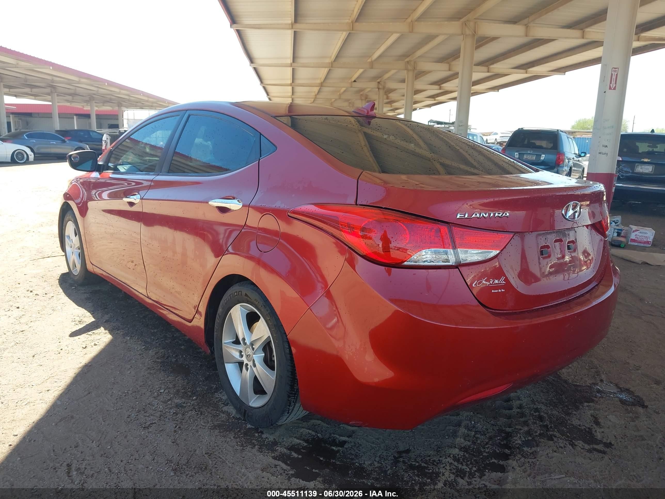 2013 Hyundai Elantra Gls (ulsan Plant) Burgundy vin: KMHDH4AE6DU726029
