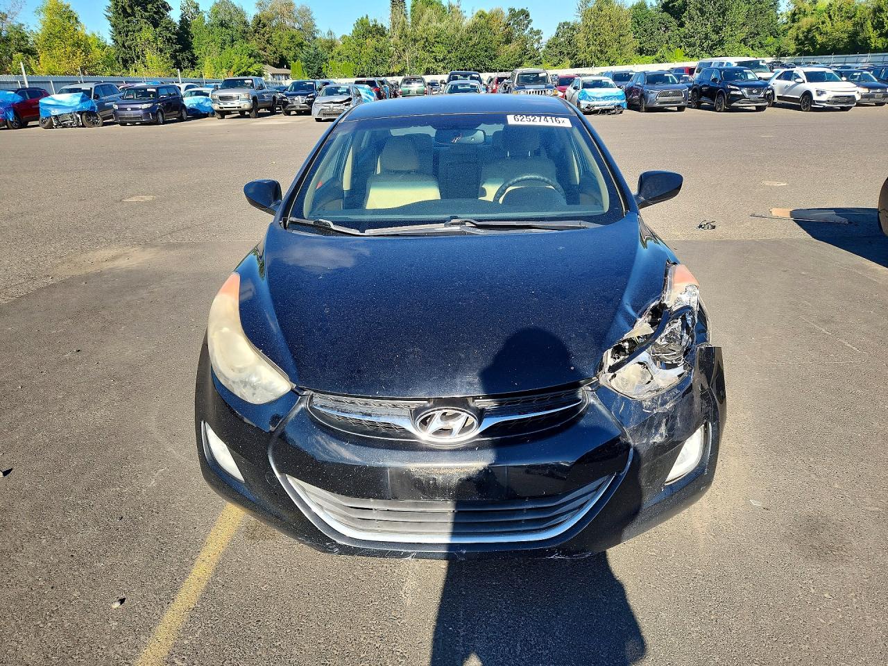 2013 Hyundai Elantra Gls Black vin: KMHDH4AE6DU735877