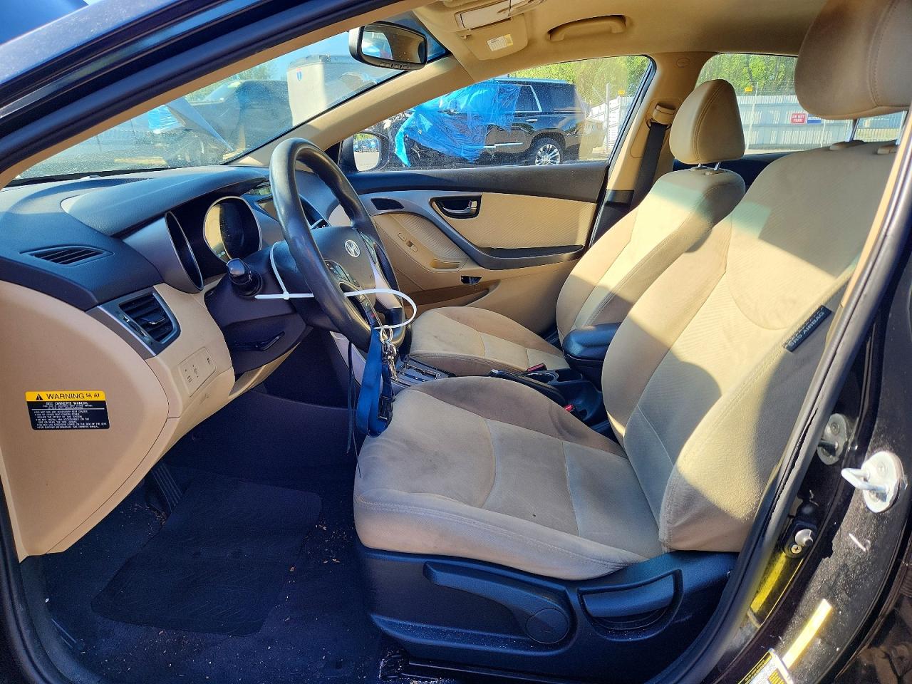 2013 Hyundai Elantra Gls Black vin: KMHDH4AE6DU735877