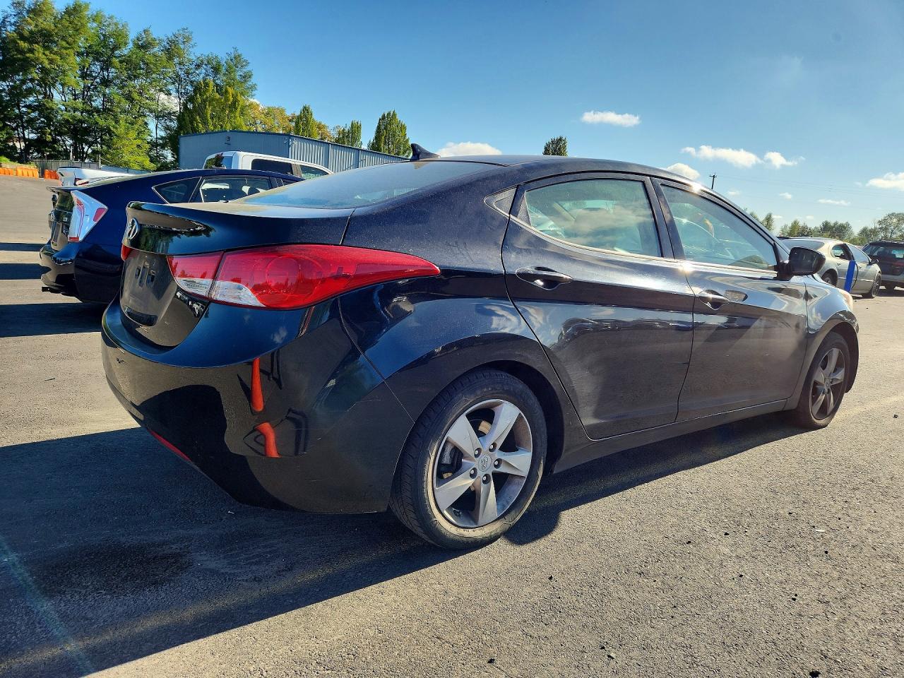 2013 Hyundai Elantra Gls Black vin: KMHDH4AE6DU735877