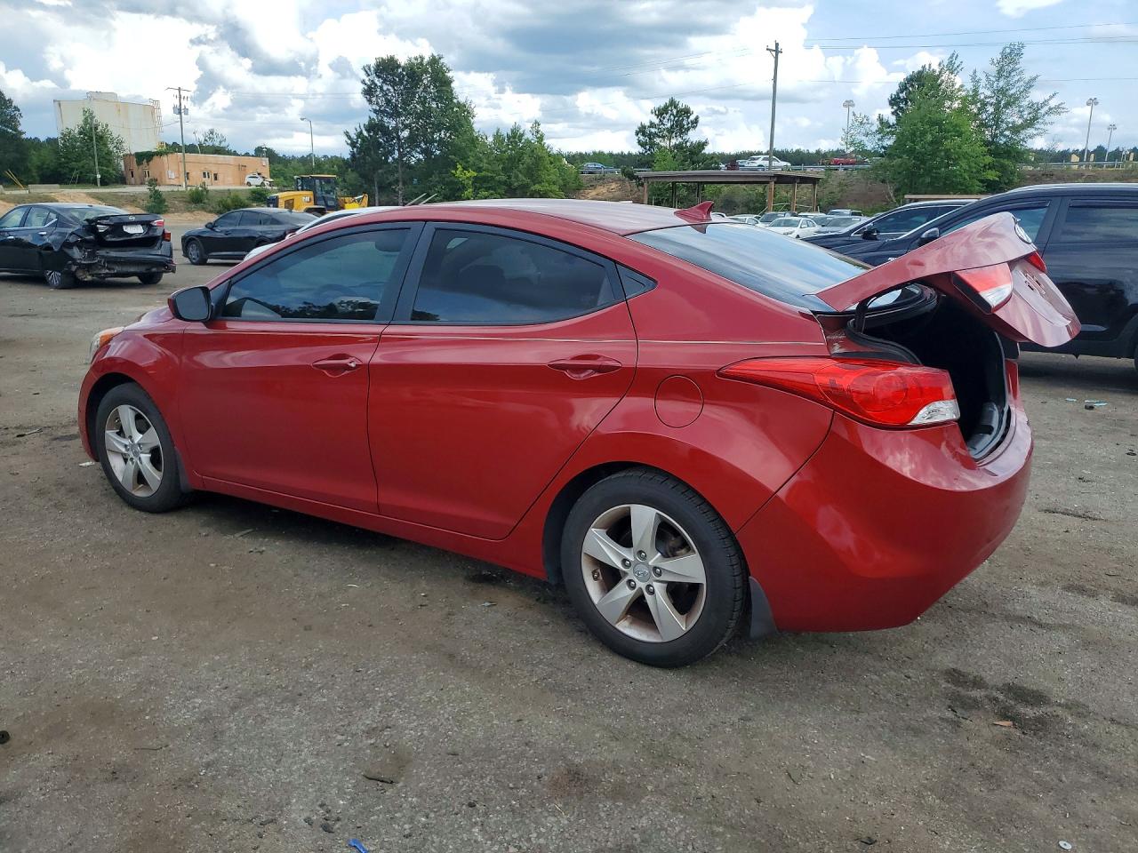 2013 Hyundai Elantra Gls Red vin: KMHDH4AE6DU747334
