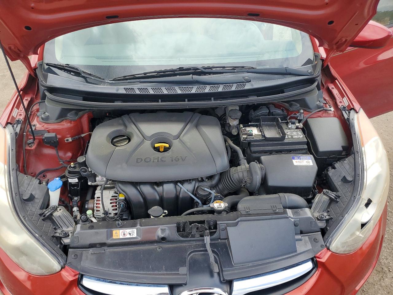 2013 Hyundai Elantra Gls Red vin: KMHDH4AE6DU747334