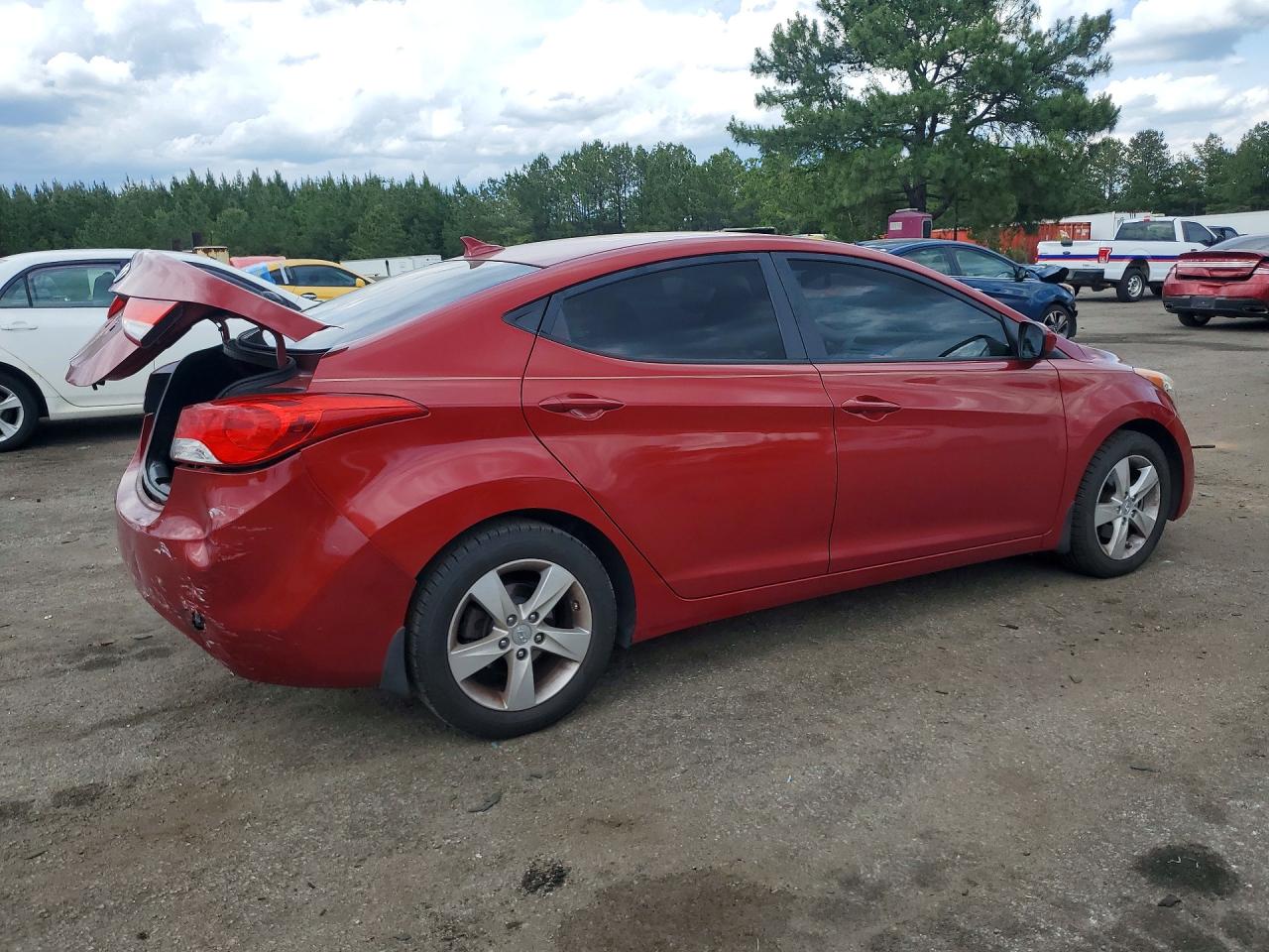 2013 Hyundai Elantra Gls Red vin: KMHDH4AE6DU747334