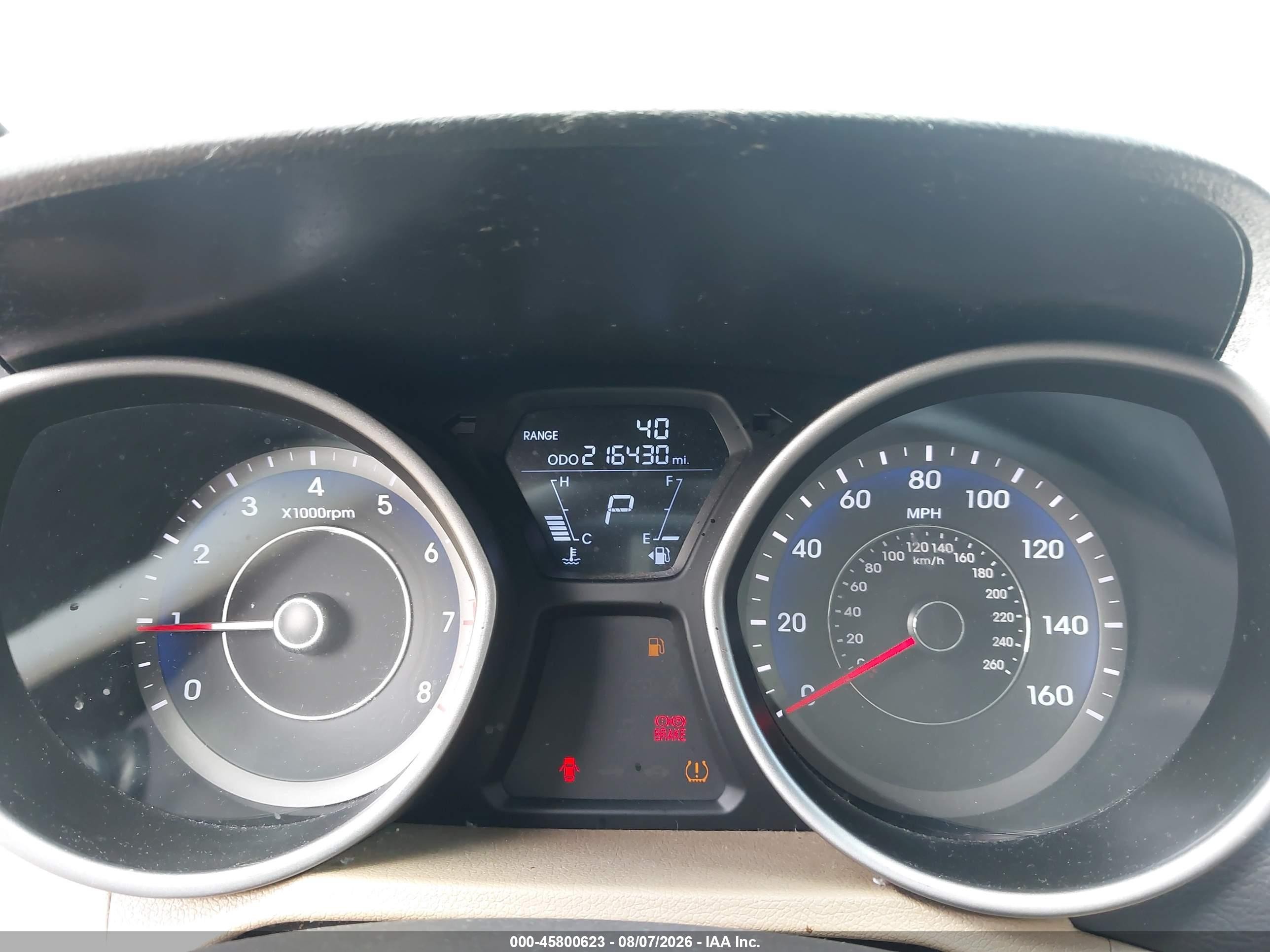 2013 Hyundai Elantra Gls Blue vin: KMHDH4AE6DU760651