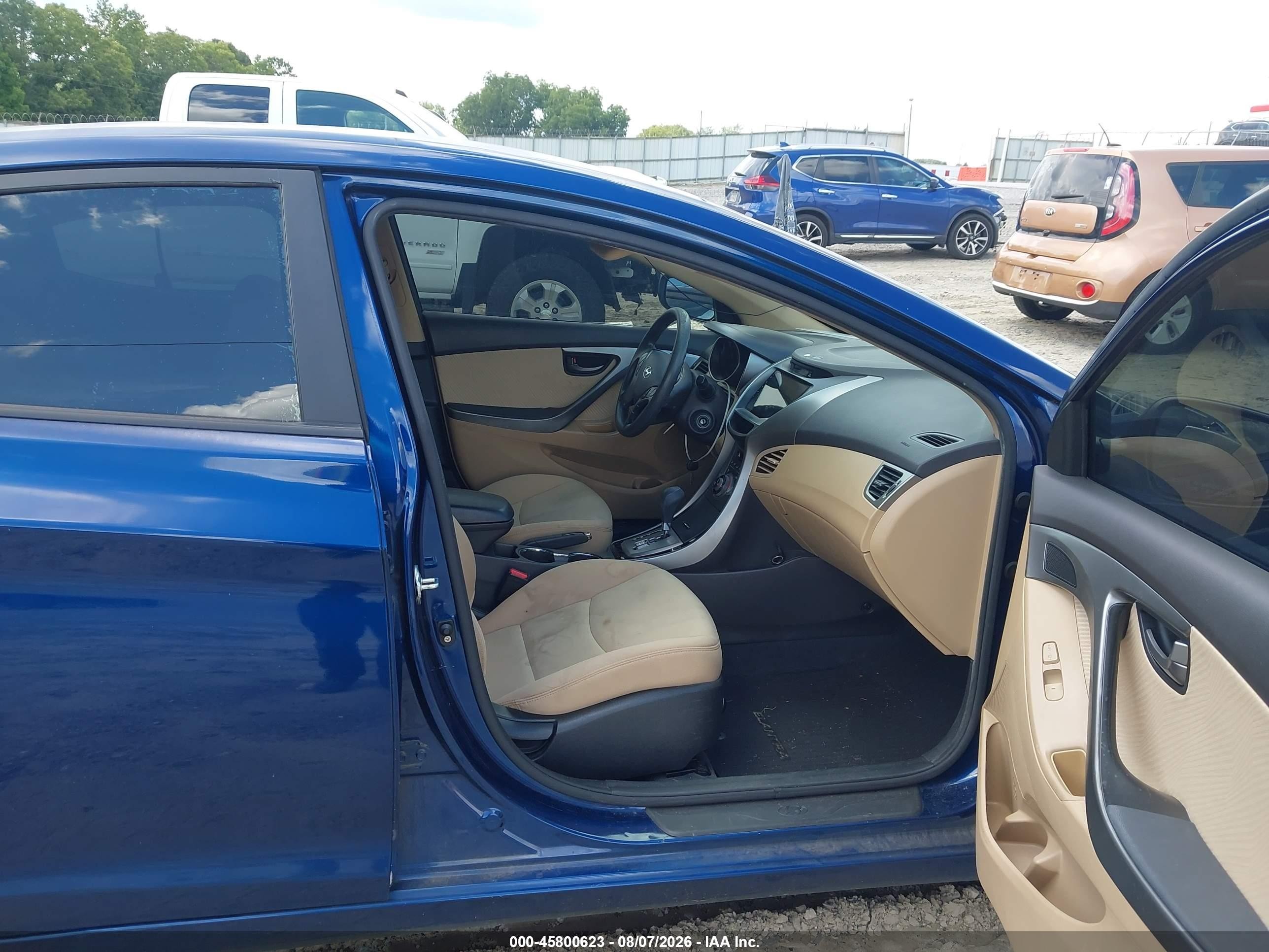 2013 Hyundai Elantra Gls Blue vin: KMHDH4AE6DU760651