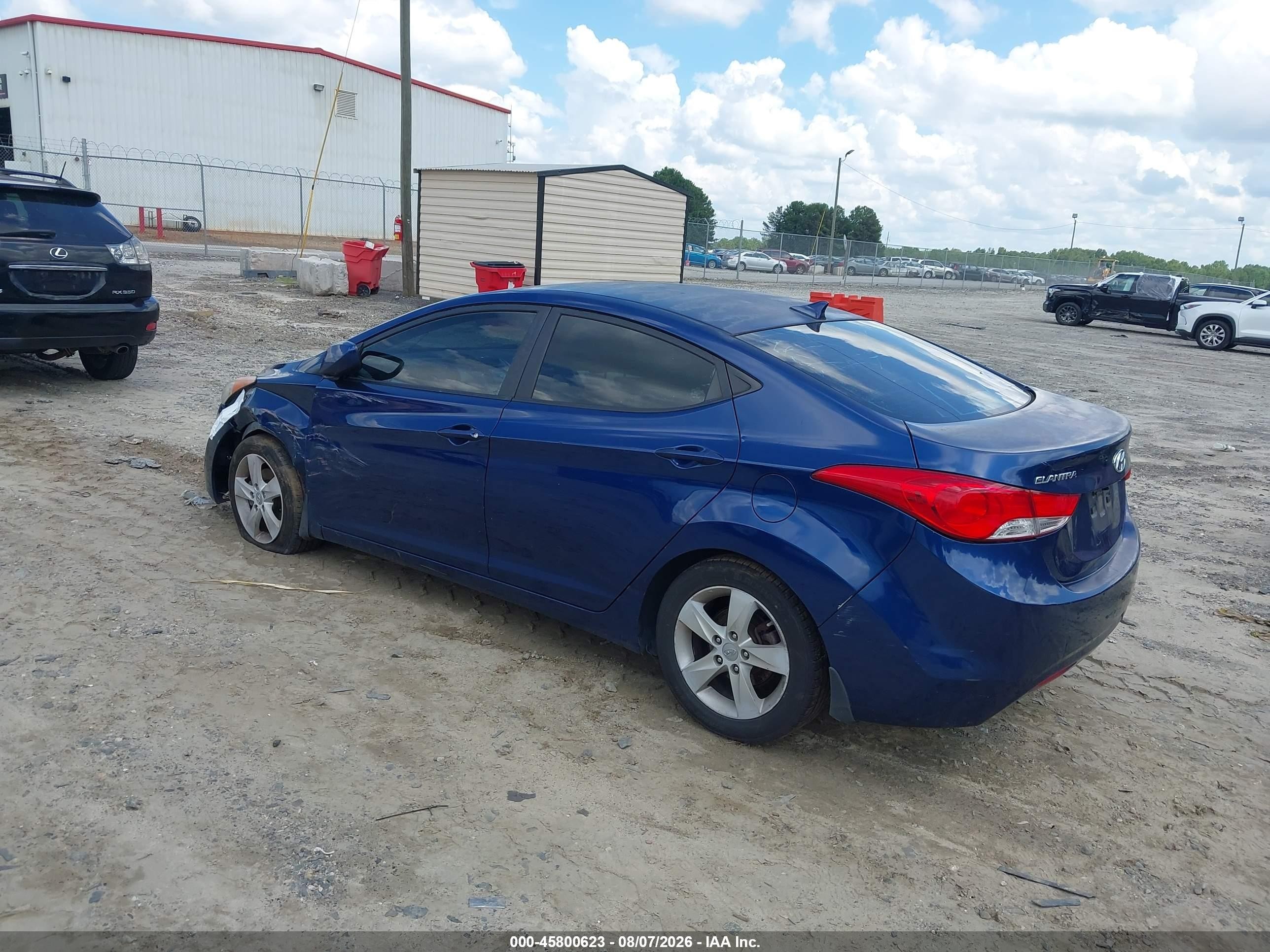 2013 Hyundai Elantra Gls Blue vin: KMHDH4AE6DU760651
