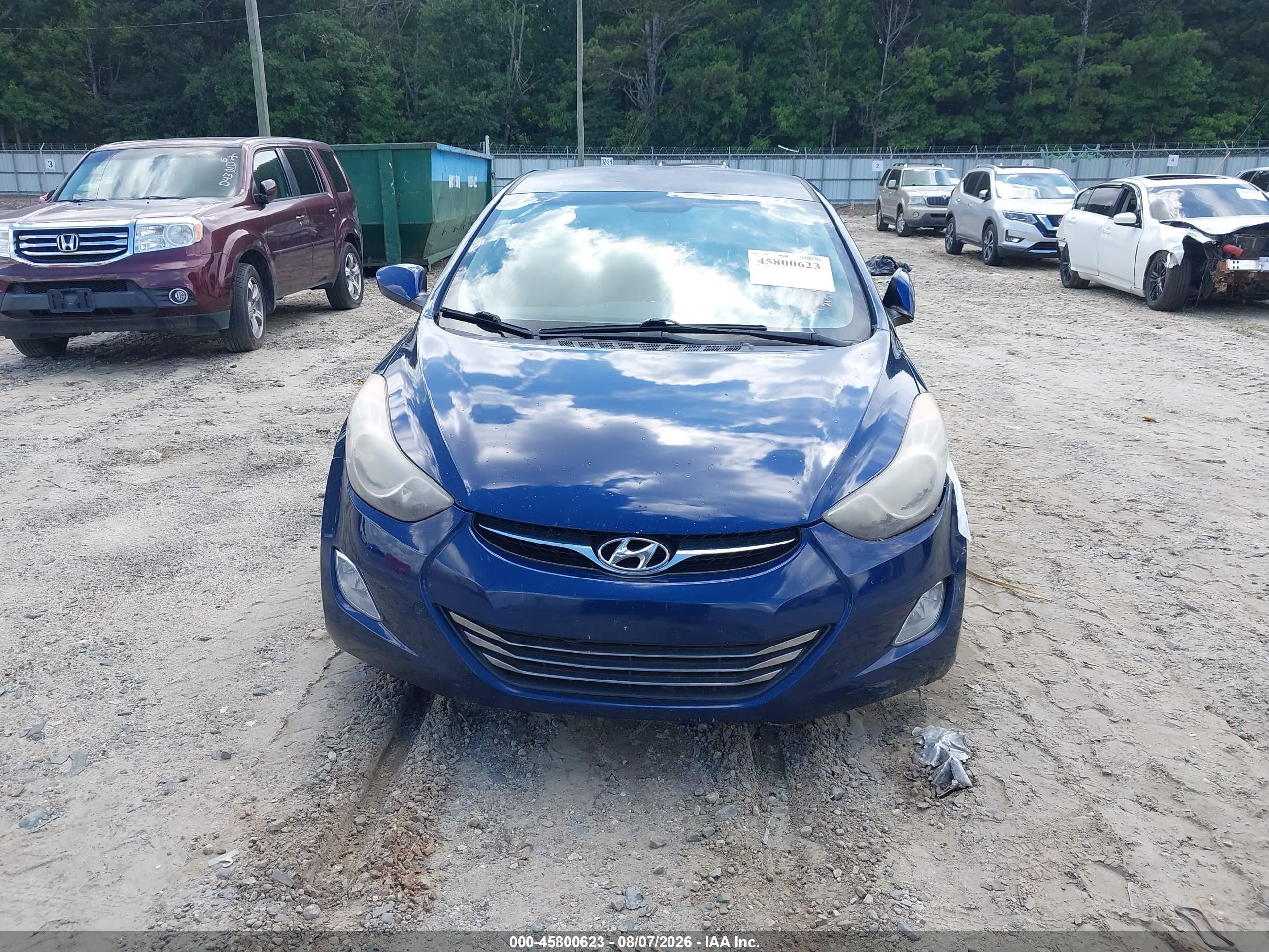 2013 Hyundai Elantra Gls Blue vin: KMHDH4AE6DU760651