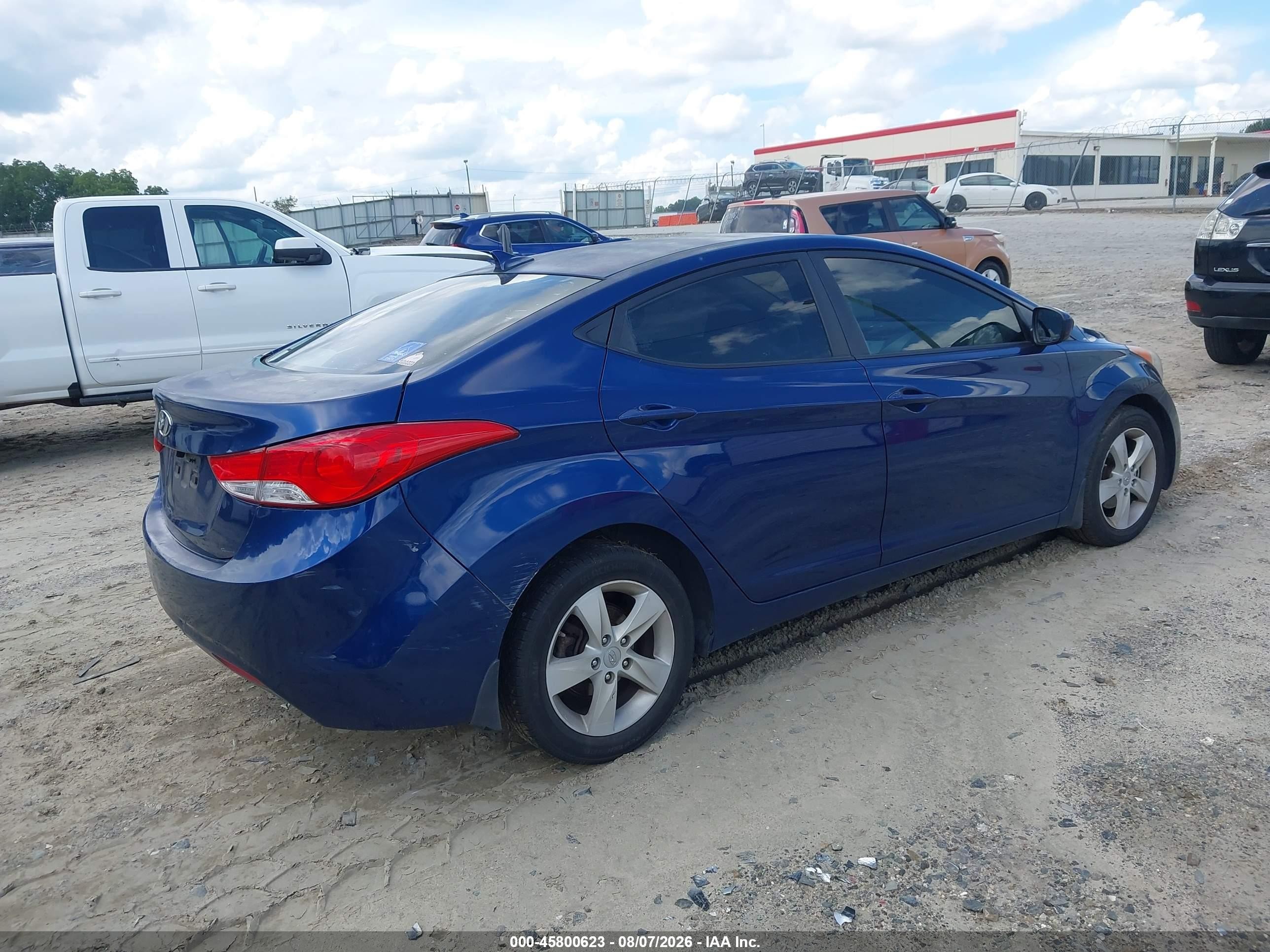 2013 Hyundai Elantra Gls Blue vin: KMHDH4AE6DU760651