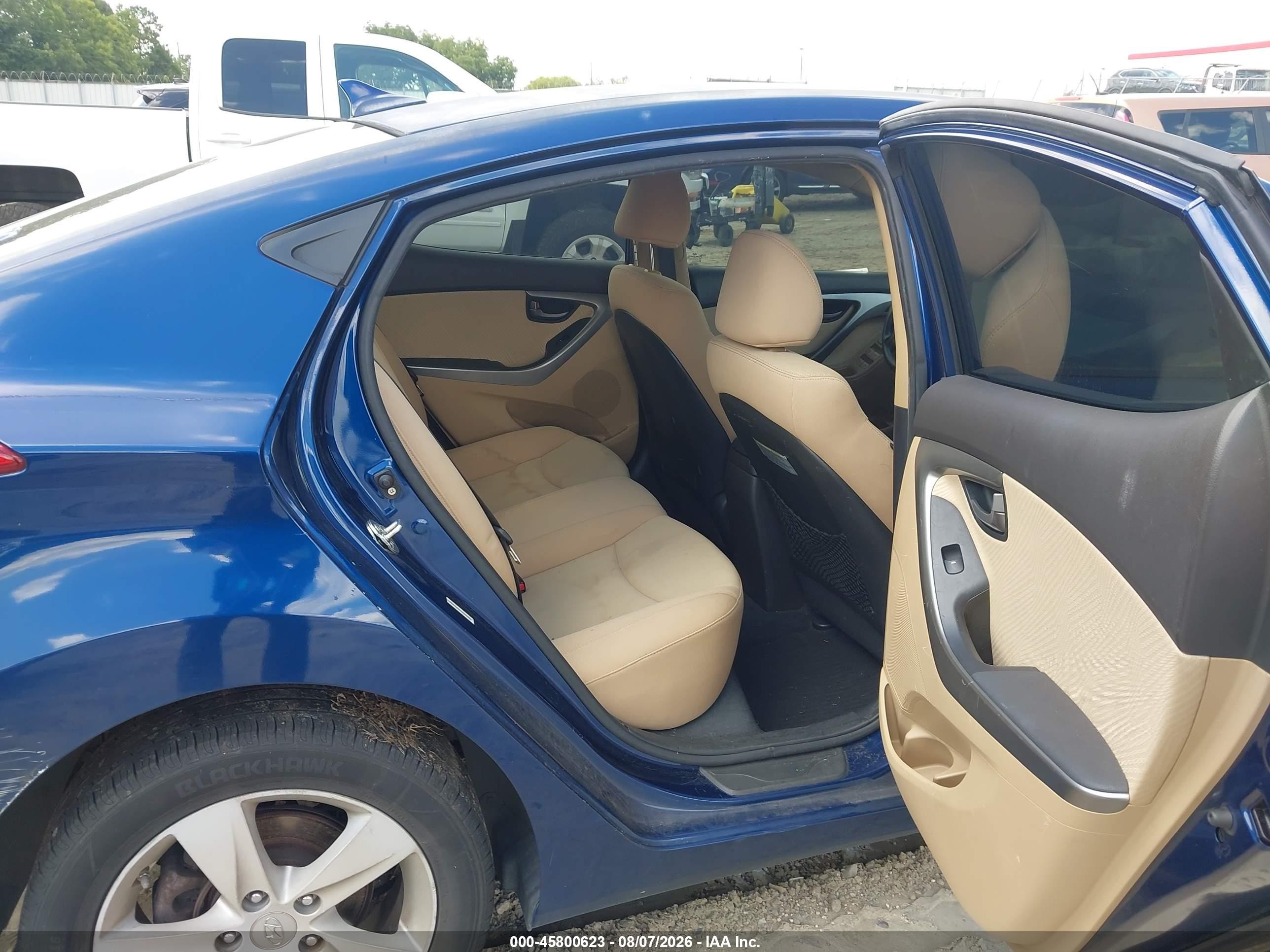 2013 Hyundai Elantra Gls Blue vin: KMHDH4AE6DU760651