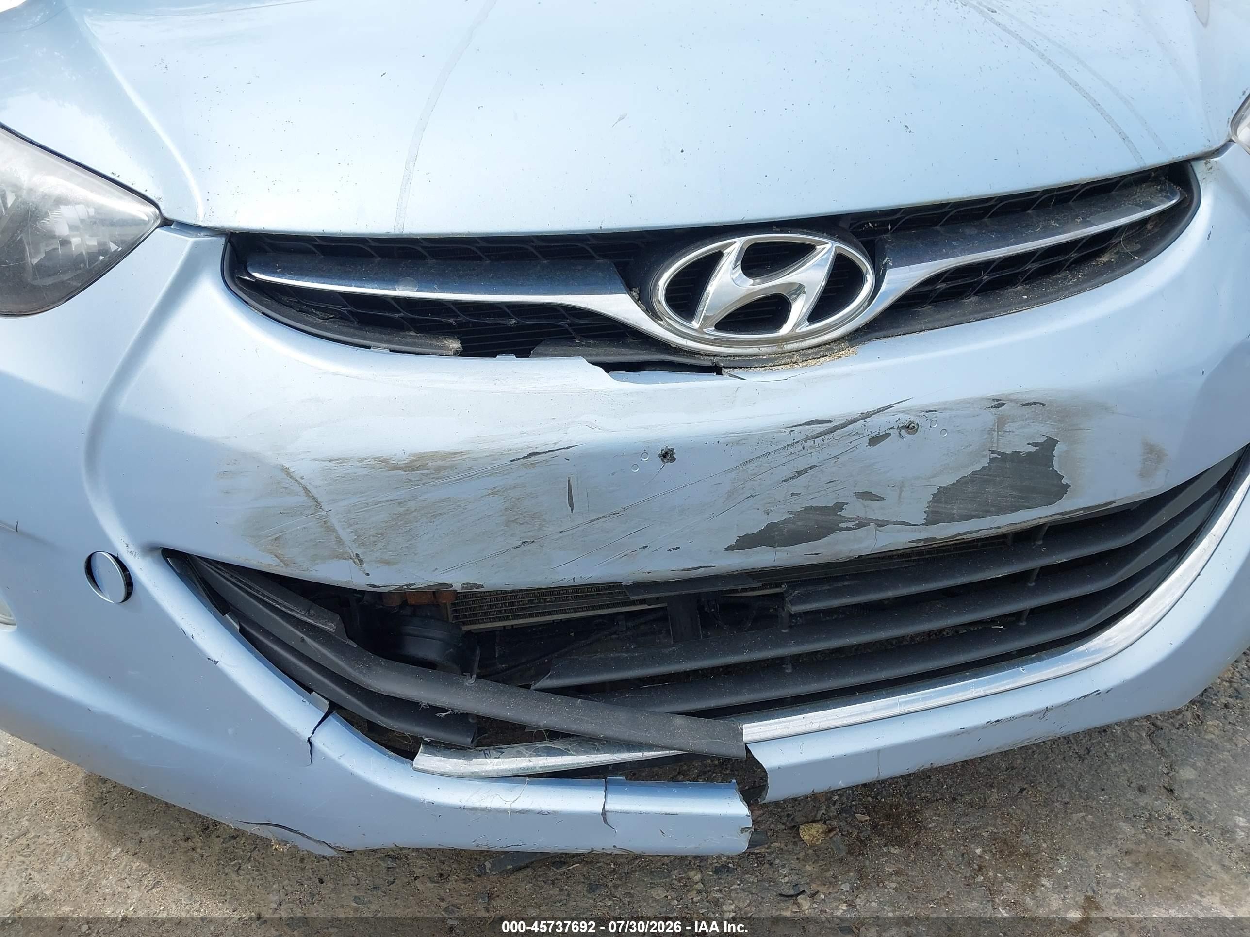 2013 Hyundai Elantra Gls Light Blue vin: KMHDH4AE6DU774520