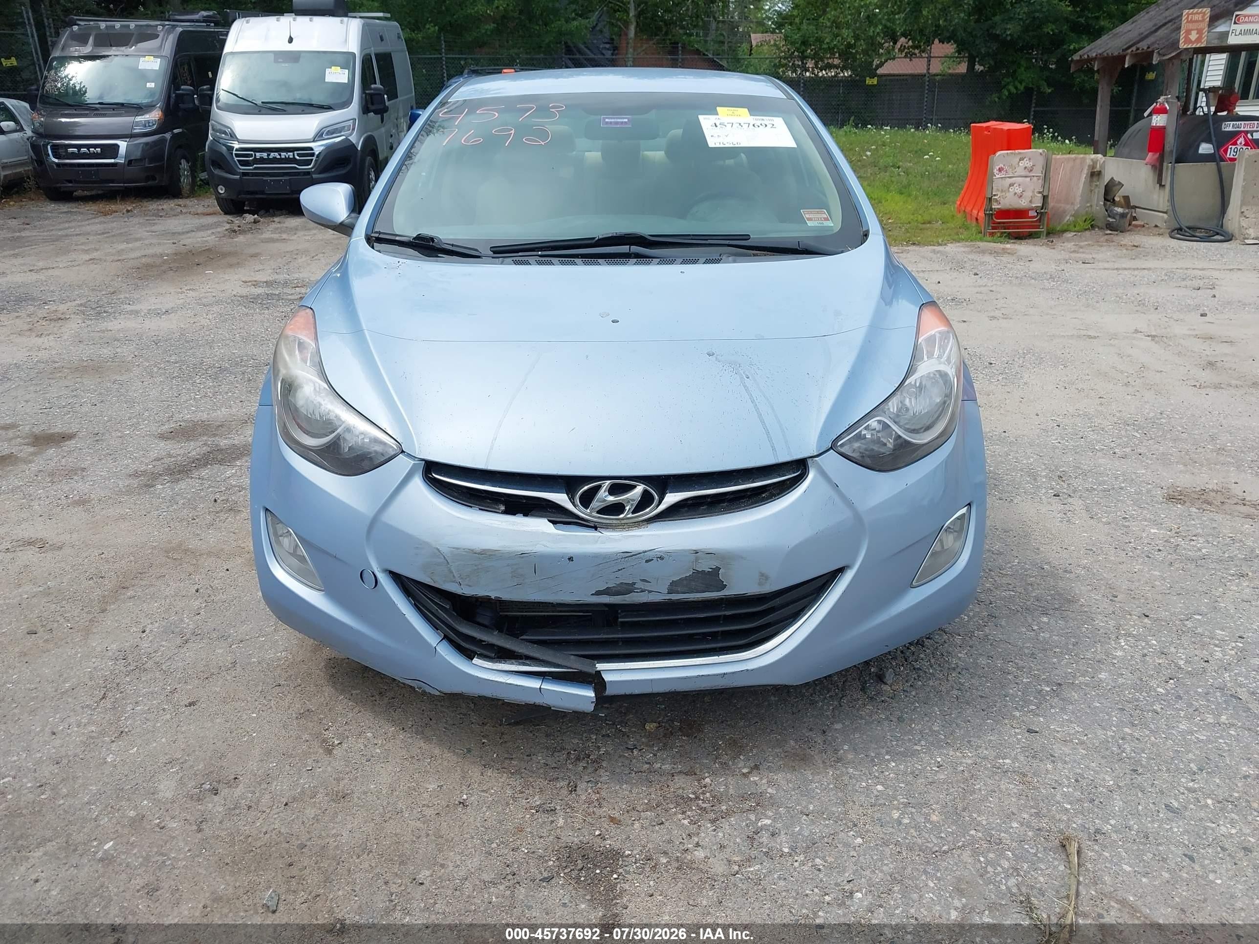 2013 Hyundai Elantra Gls Light Blue vin: KMHDH4AE6DU774520
