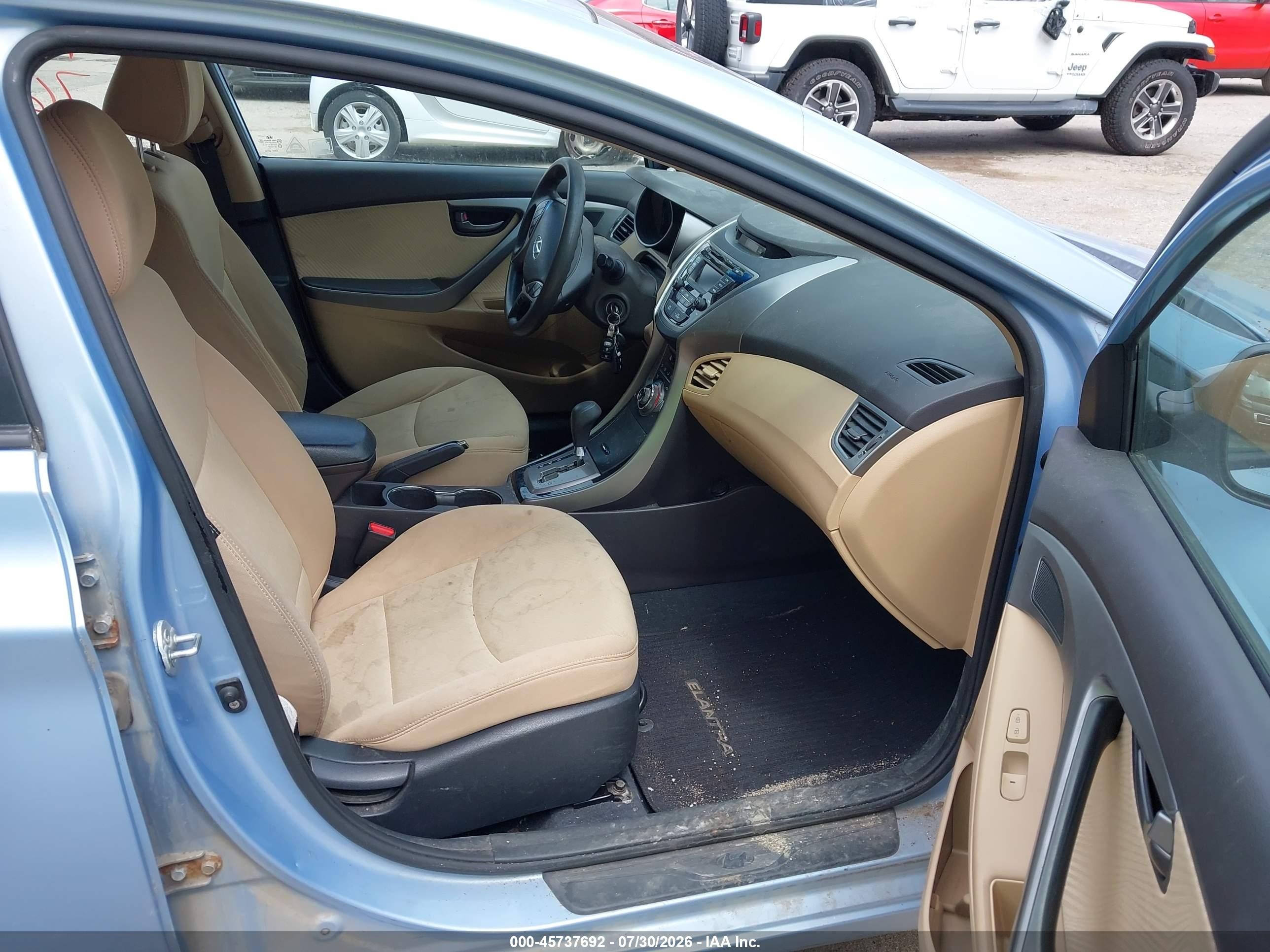 2013 Hyundai Elantra Gls Light Blue vin: KMHDH4AE6DU774520
