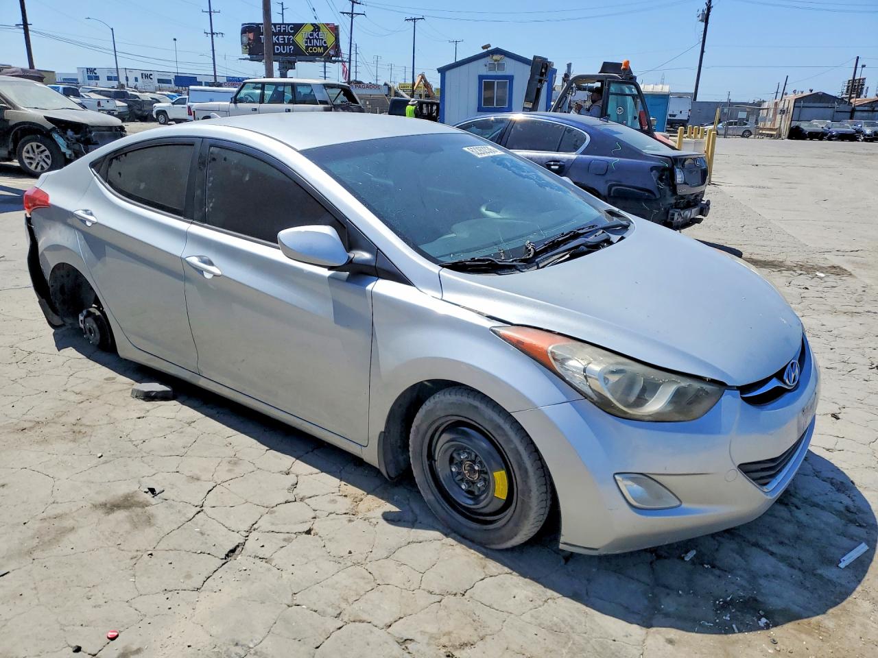 2013 Hyundai Elantra Gls Gray vin: KMHDH4AE6DU794153