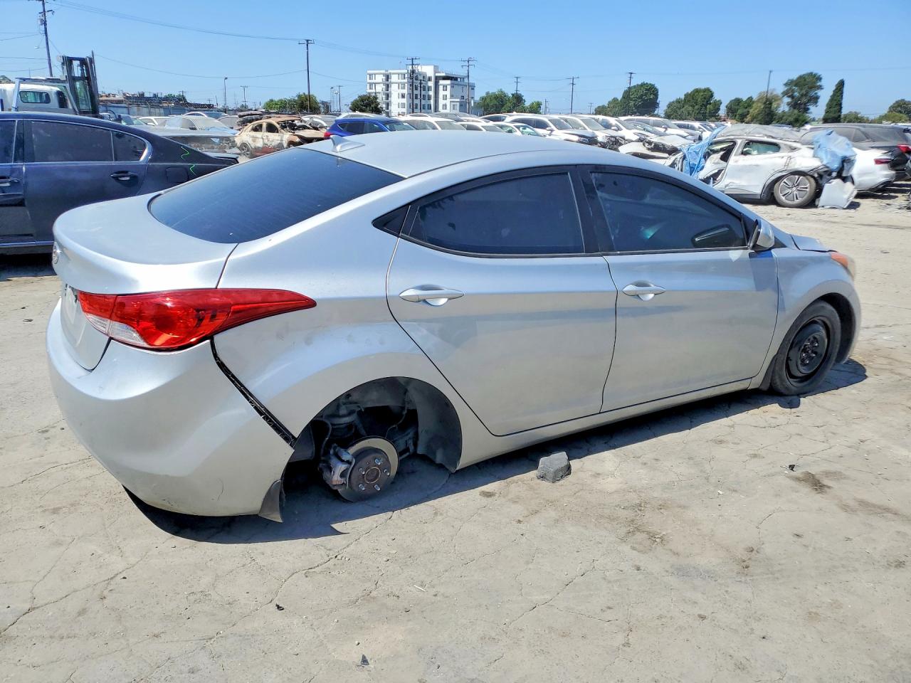 2013 Hyundai Elantra Gls Gray vin: KMHDH4AE6DU794153