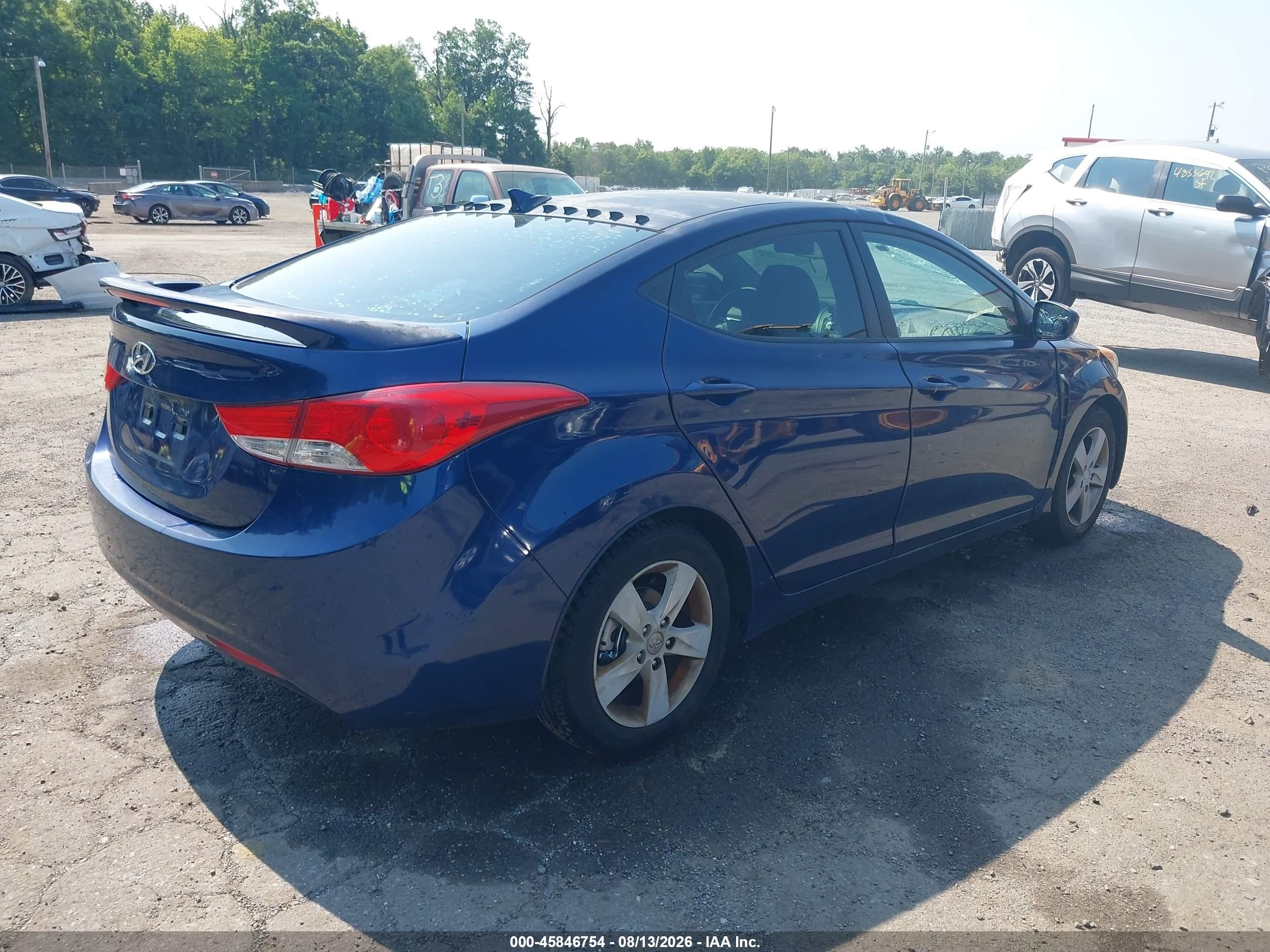 2013 Hyundai Elantra Gls Черный vin: KMHDH4AE6DU808102