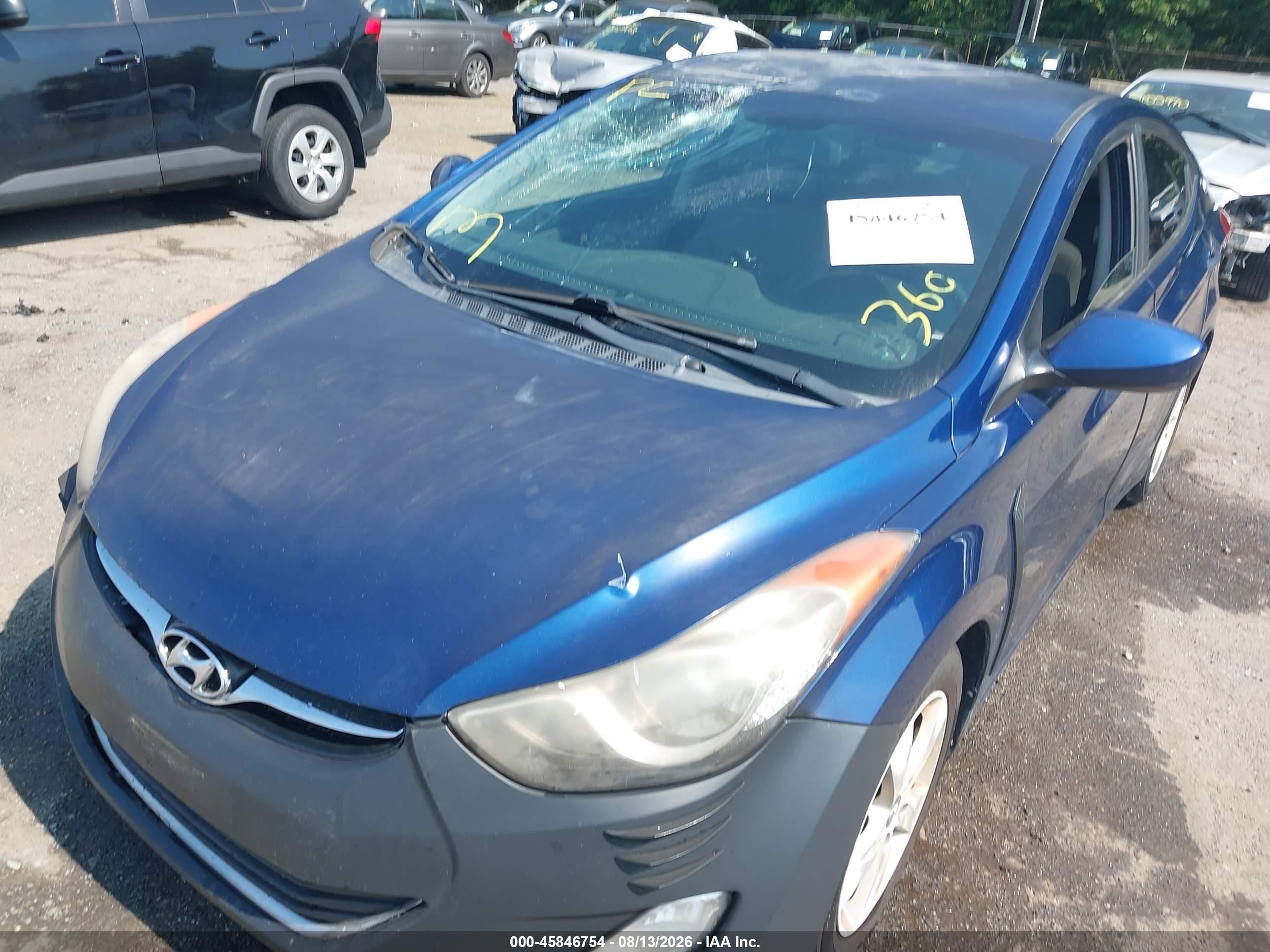 2013 Hyundai Elantra Gls Черный vin: KMHDH4AE6DU808102