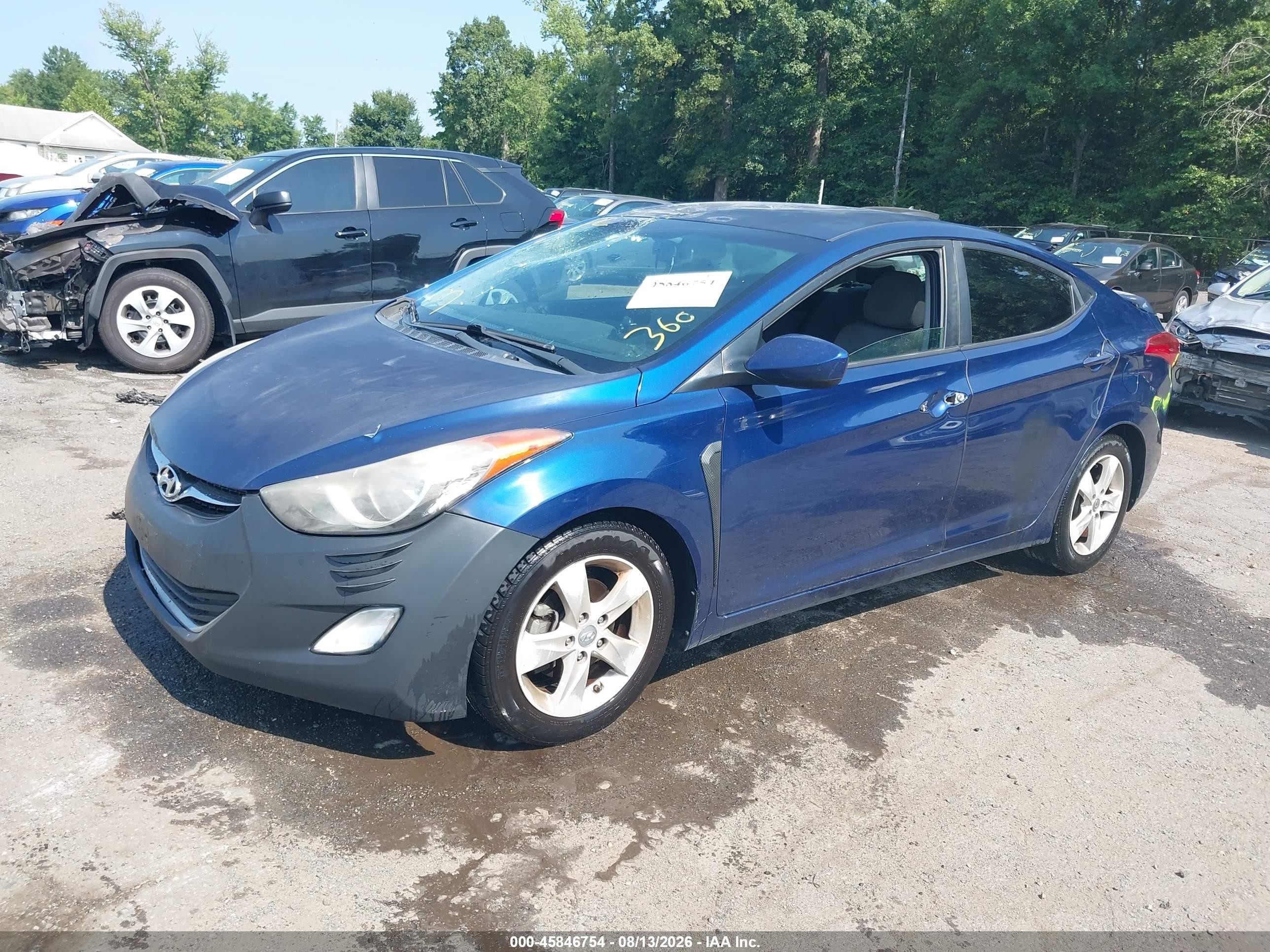 2013 Hyundai Elantra Gls Черный vin: KMHDH4AE6DU808102