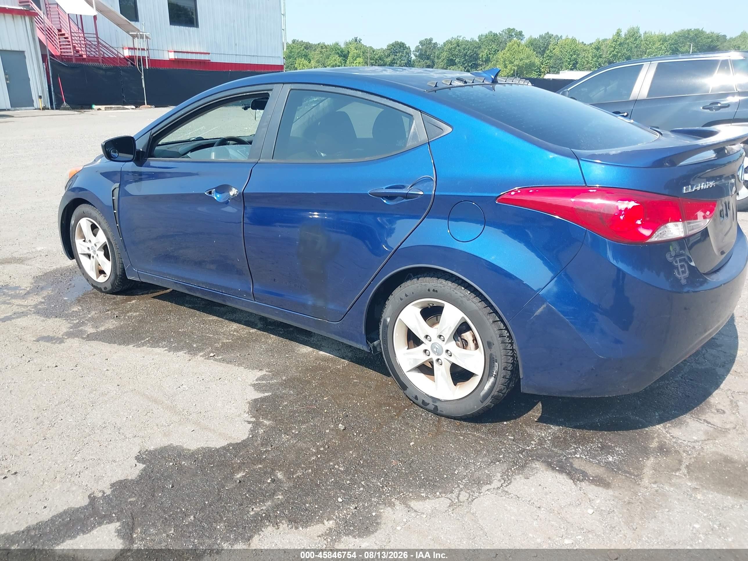 2013 Hyundai Elantra Gls Черный vin: KMHDH4AE6DU808102