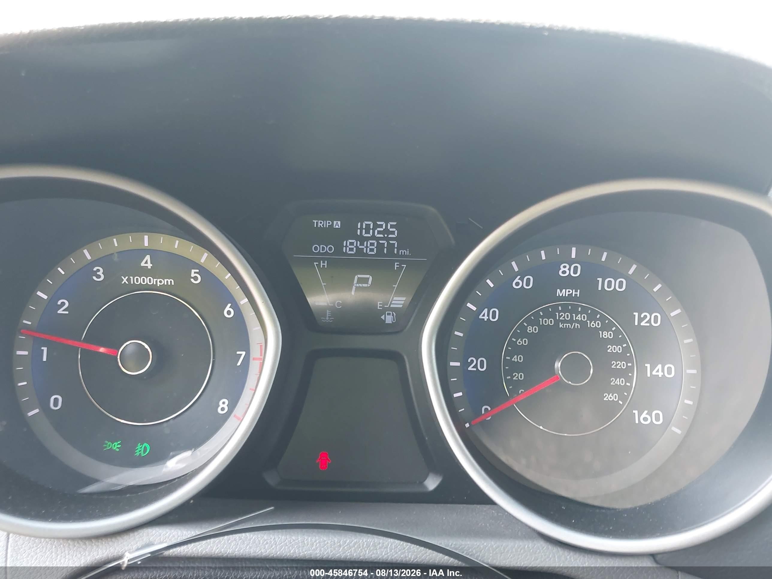 2013 Hyundai Elantra Gls Черный vin: KMHDH4AE6DU808102