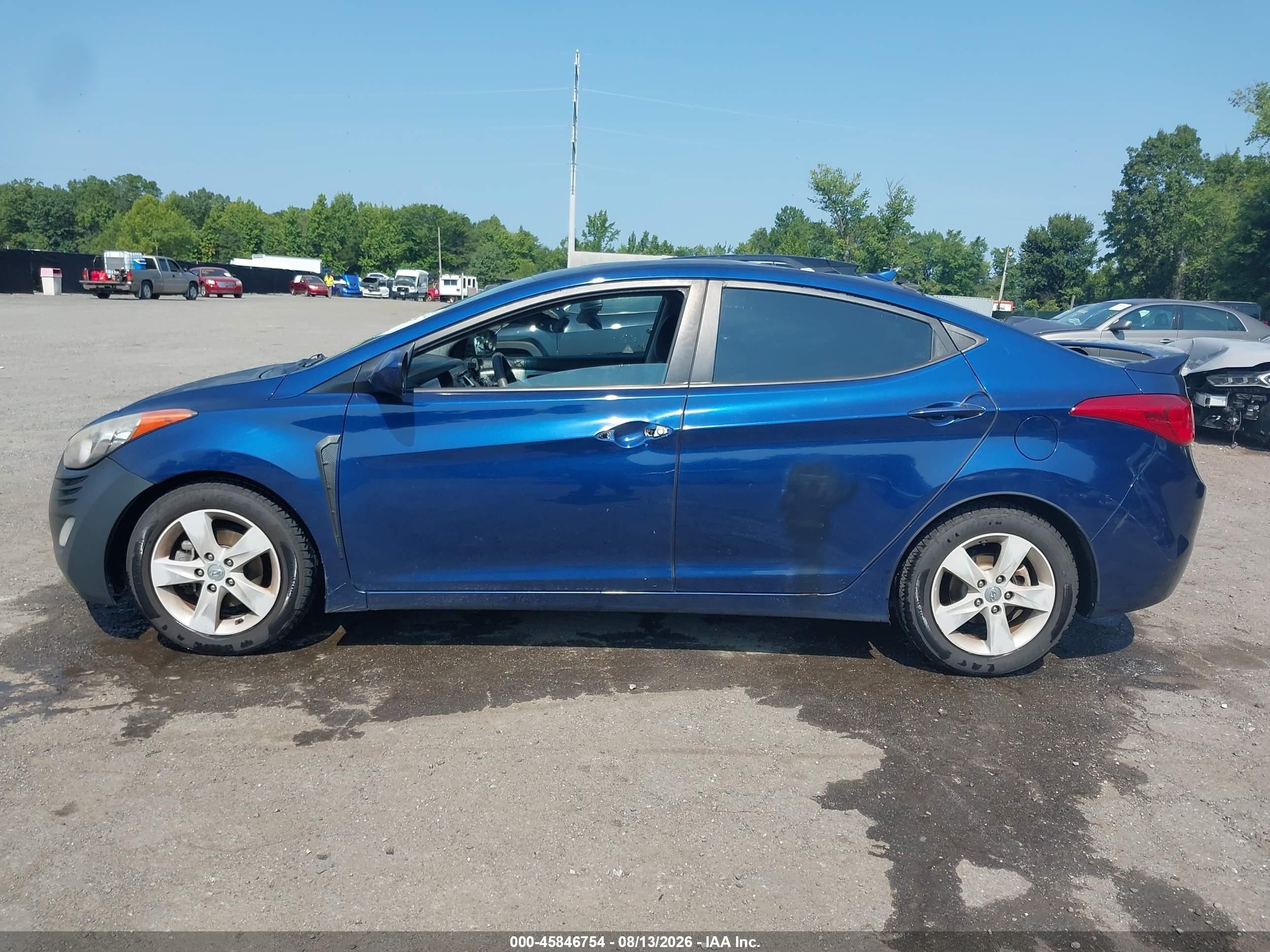 2013 Hyundai Elantra Gls Черный vin: KMHDH4AE6DU808102