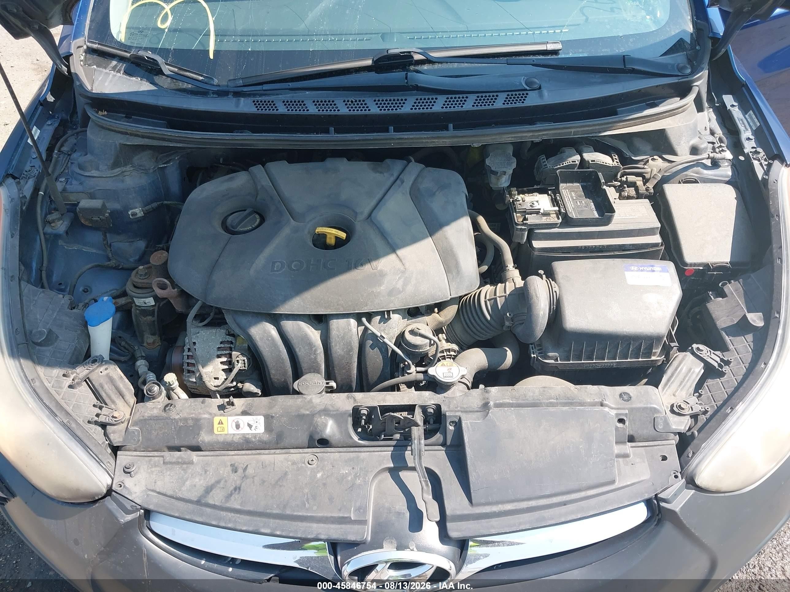 2013 Hyundai Elantra Gls Черный vin: KMHDH4AE6DU808102