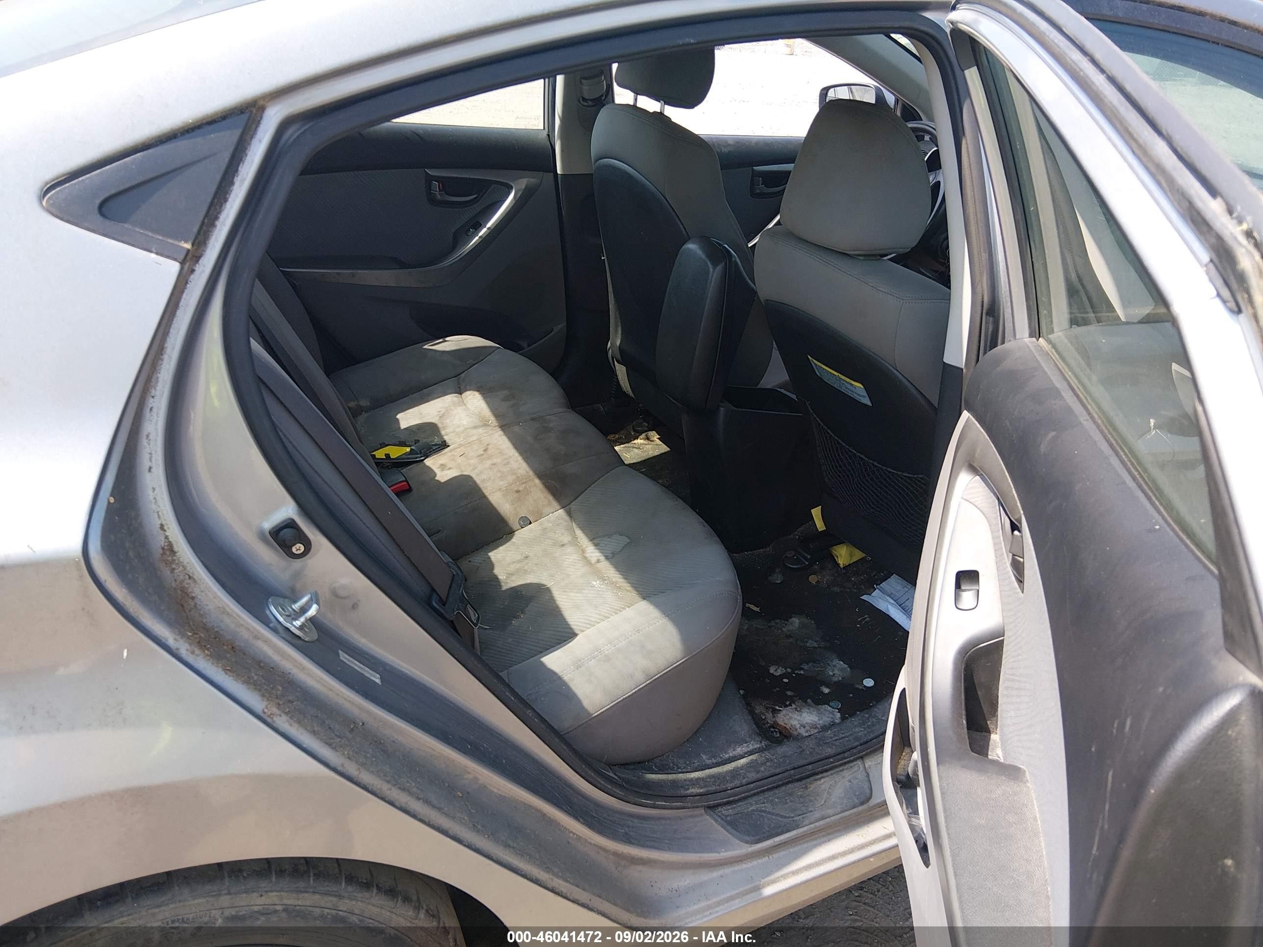 2013 Hyundai Elantra Gls Gray vin: KMHDH4AE6DU811419