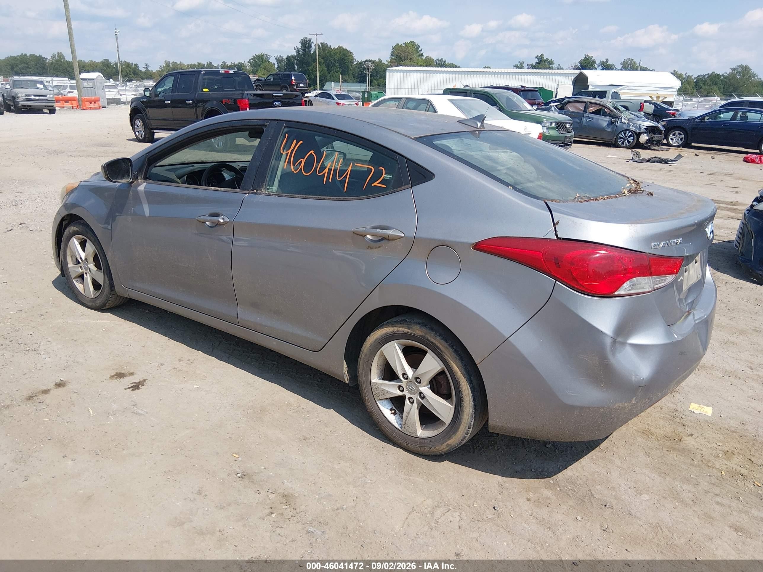 2013 Hyundai Elantra Gls Gray vin: KMHDH4AE6DU811419
