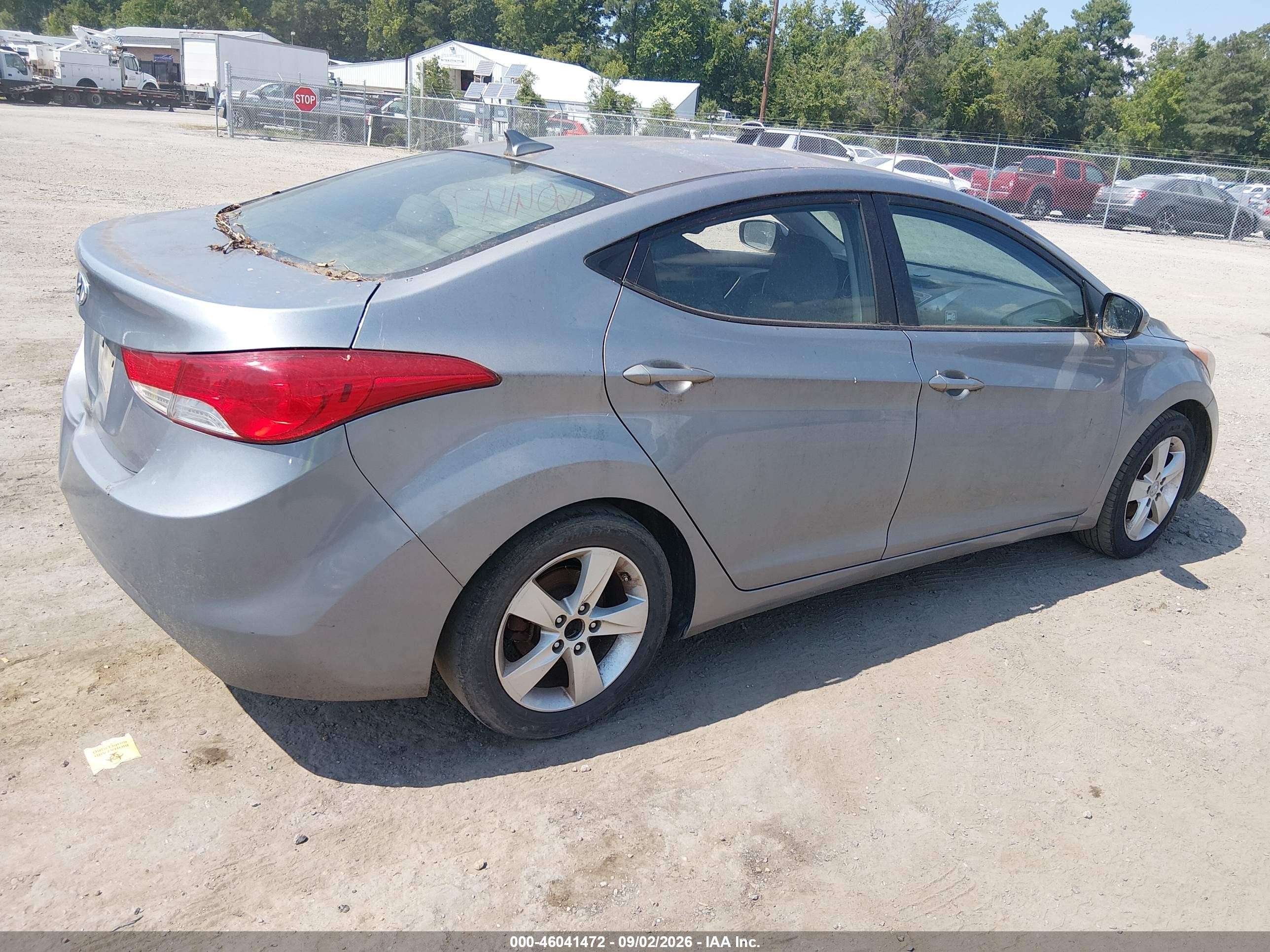 2013 Hyundai Elantra Gls Gray vin: KMHDH4AE6DU811419