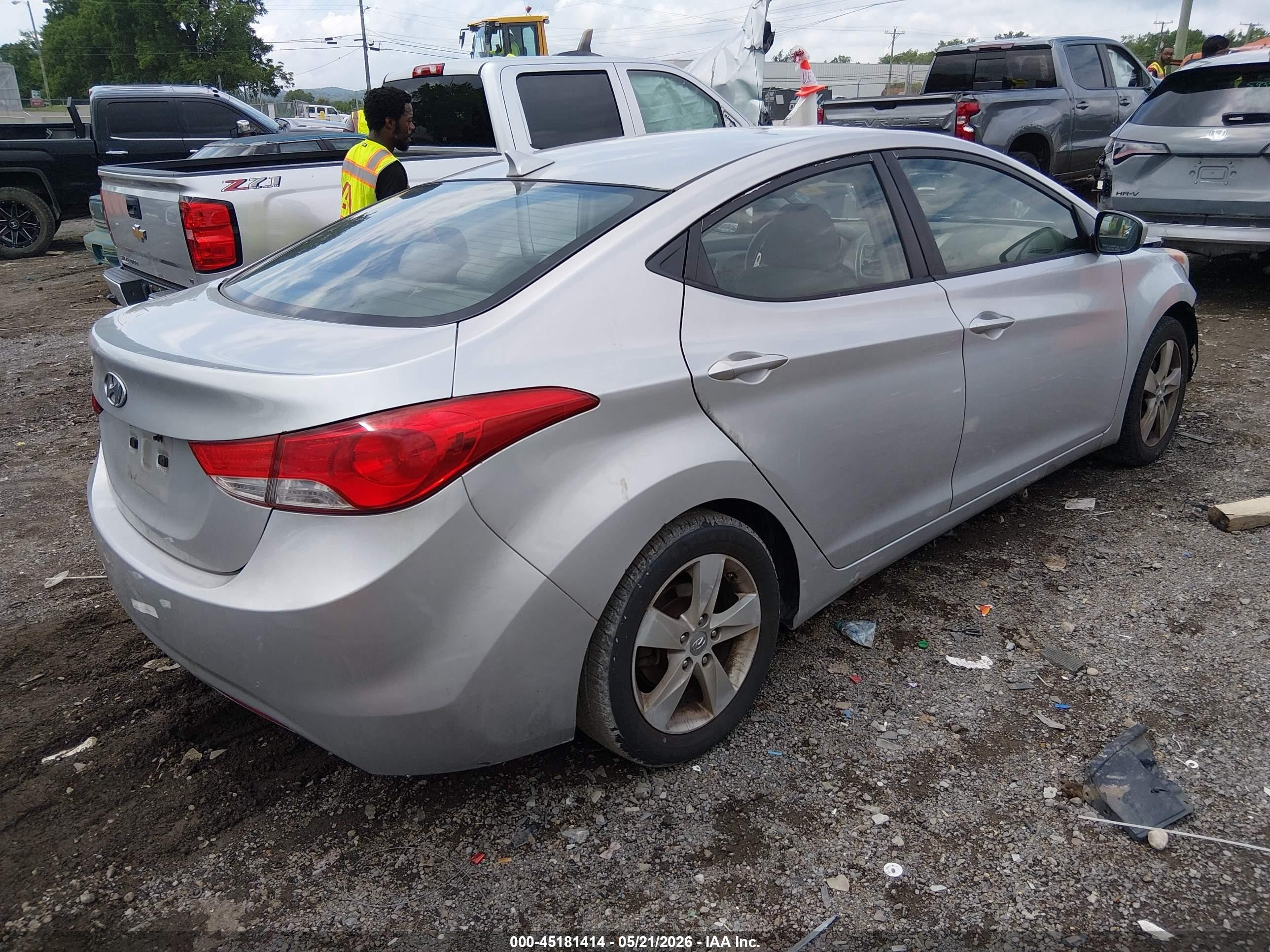 2013 Hyundai Elantra Gls Silver vin: KMHDH4AE6DU815518