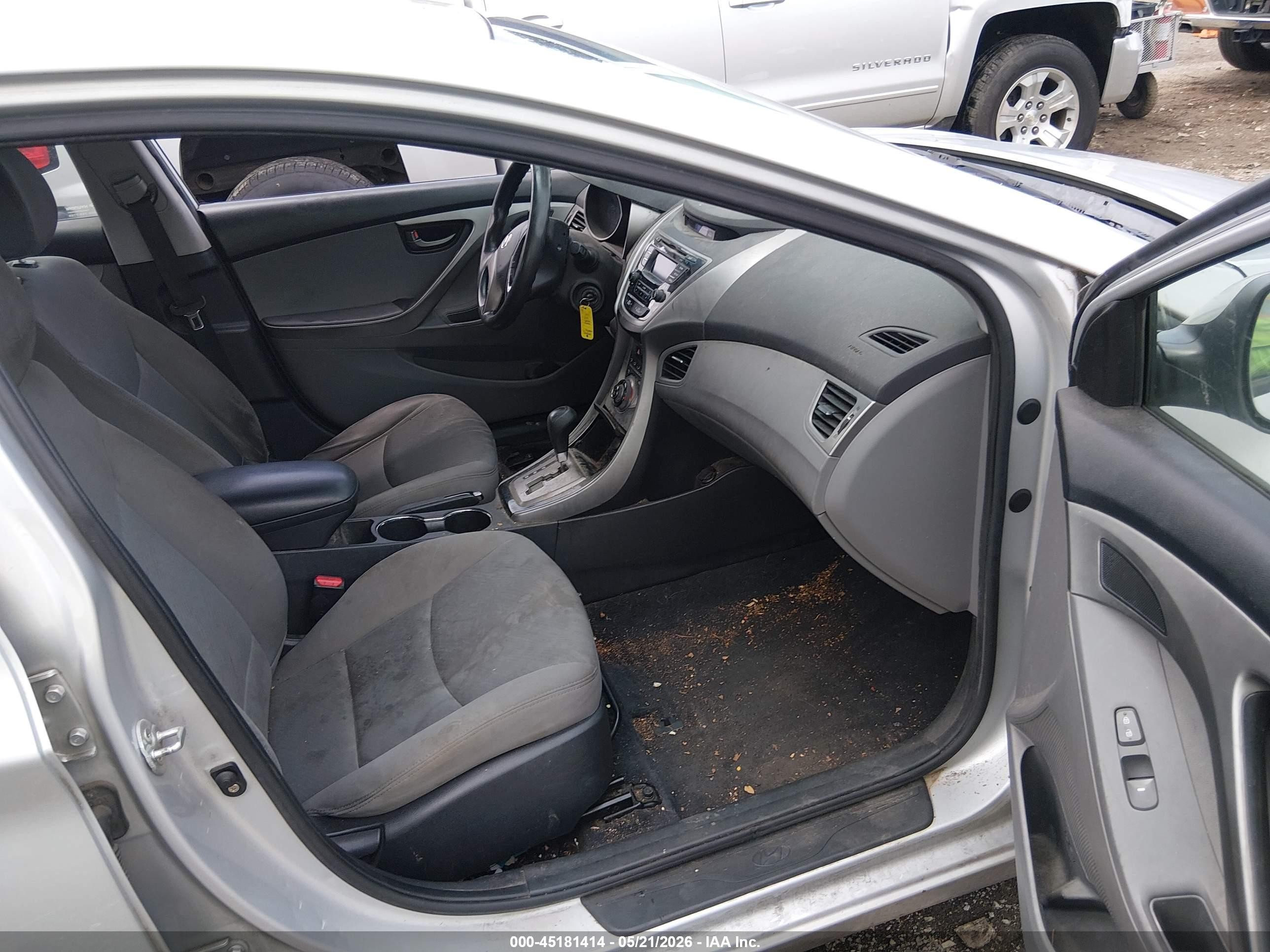 2013 Hyundai Elantra Gls Silver vin: KMHDH4AE6DU815518
