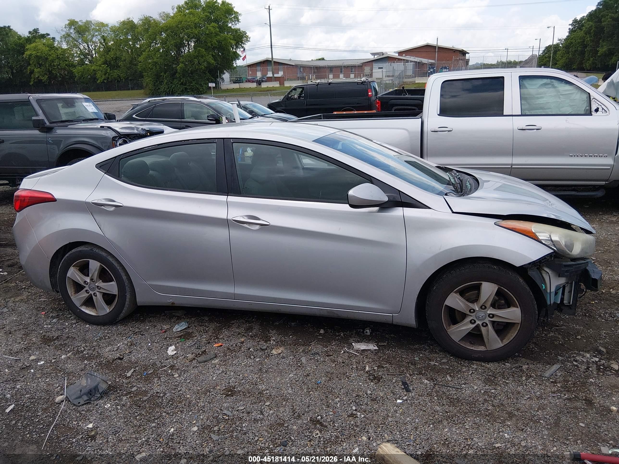 2013 Hyundai Elantra Gls Silver vin: KMHDH4AE6DU815518